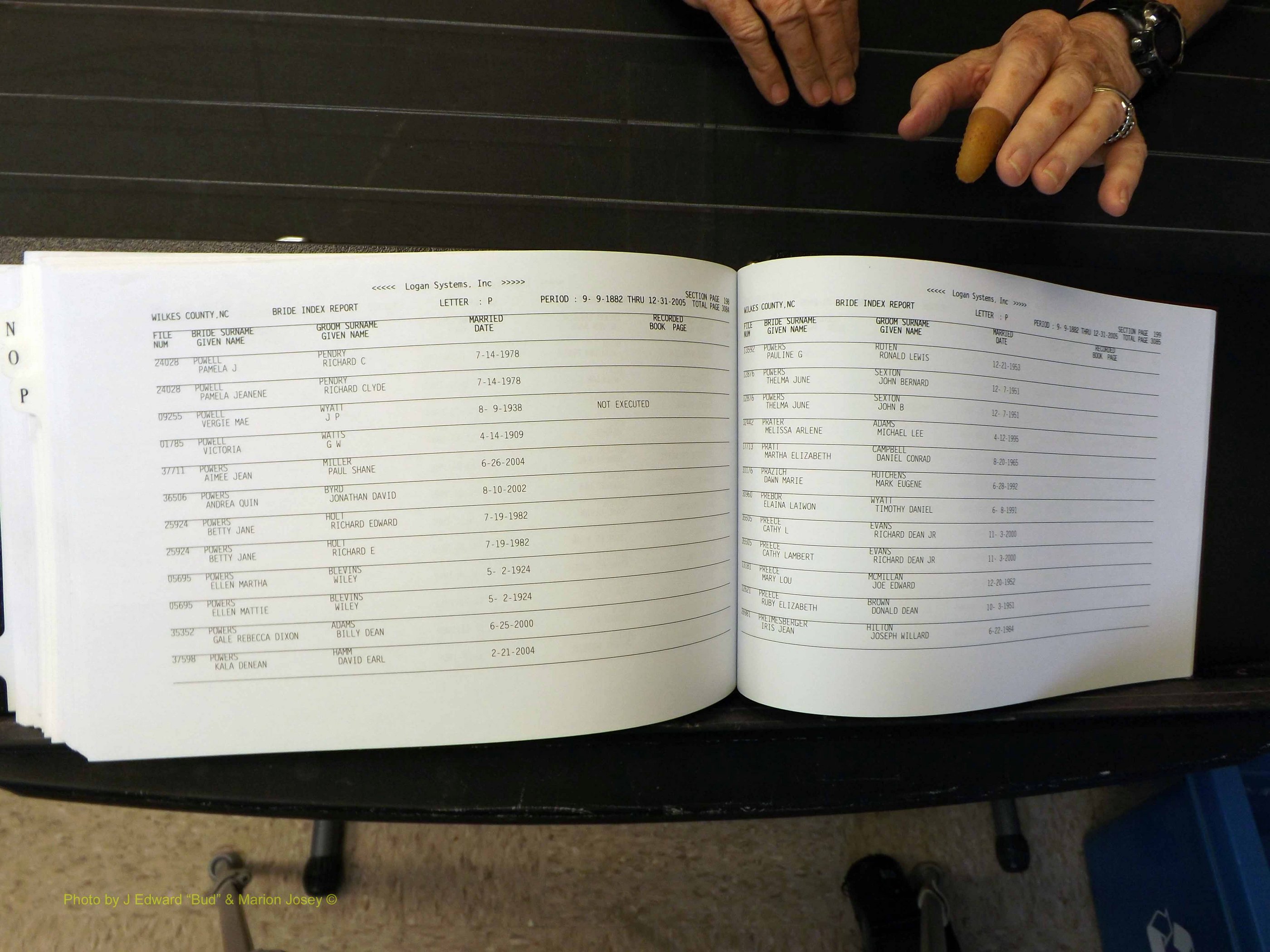 Wilkes Co, NC, Marriages, Female Index, M-P, 1882-2005 (421).JPG
