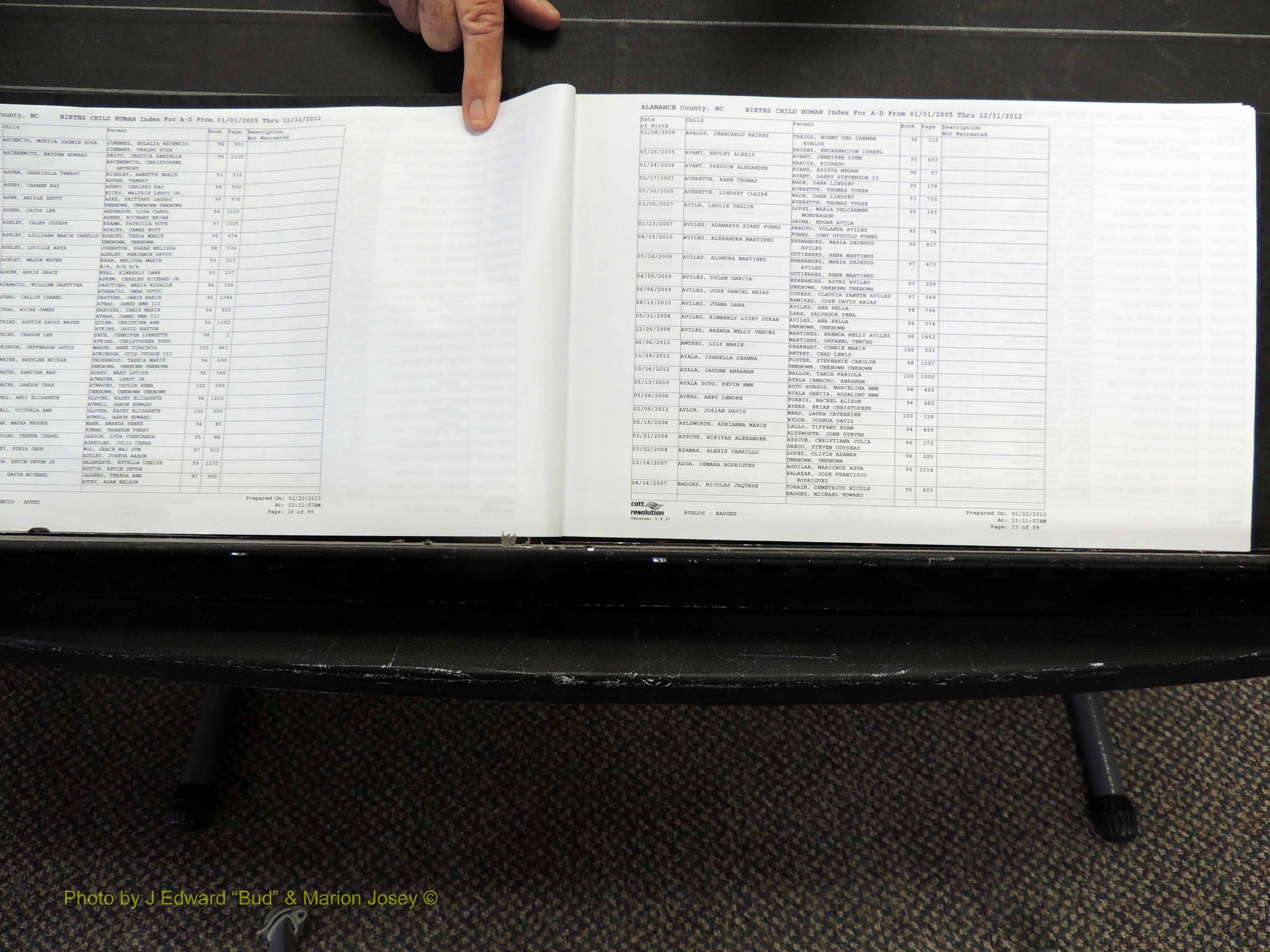 Alamance Co, NC, Births, A-Z, 2005-2012 (109).JPG