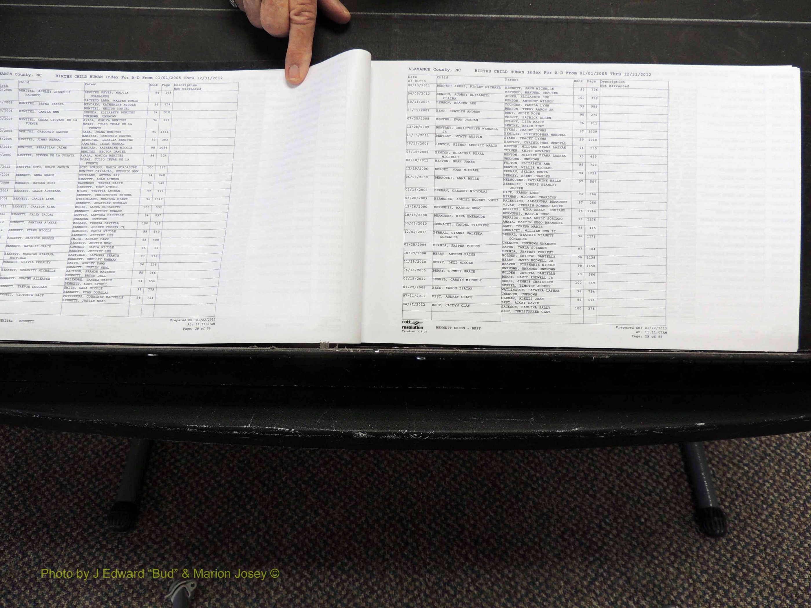 Alamance Co, NC, Births, A-Z, 2005-2012 (115).JPG