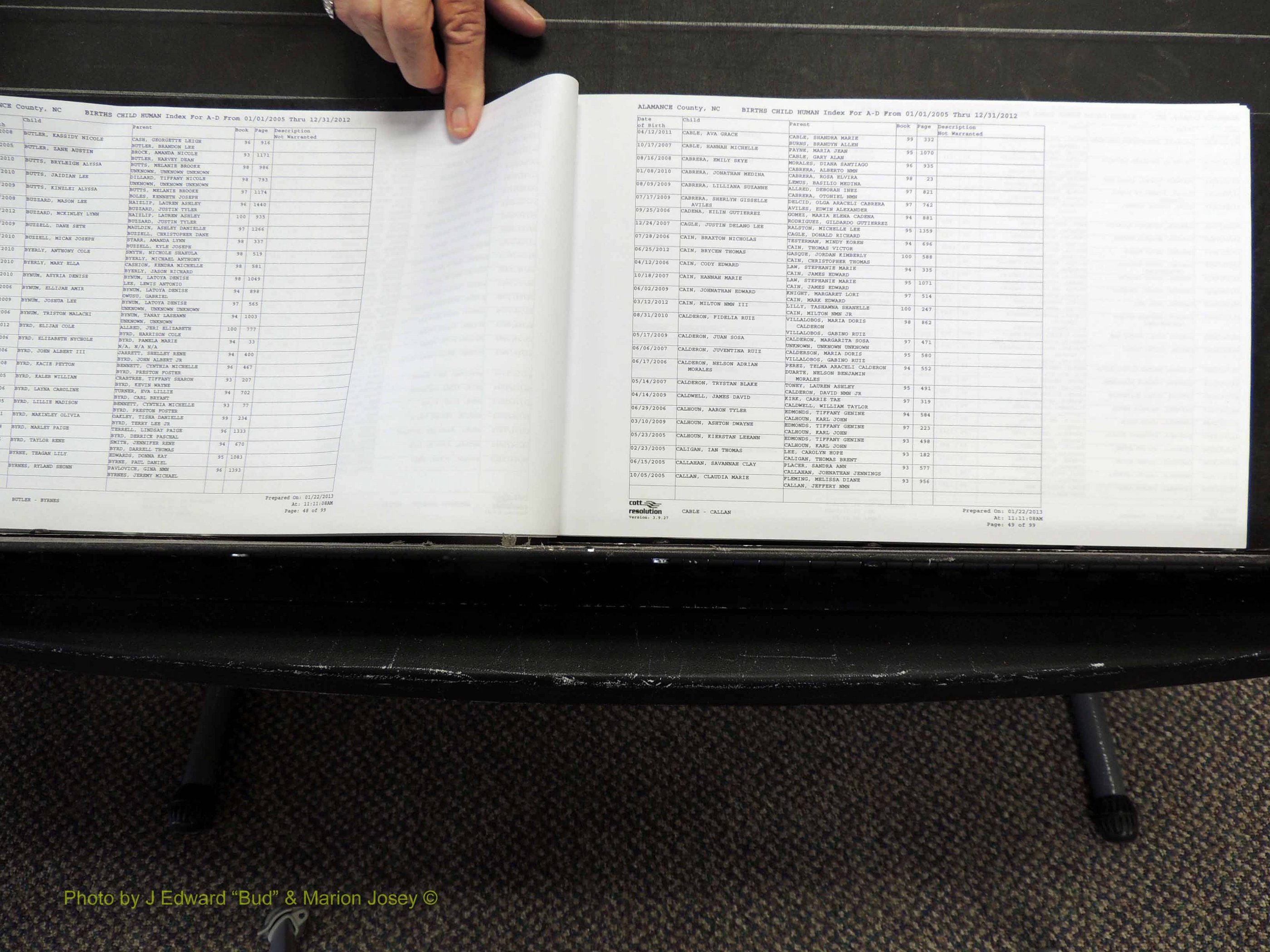 Alamance Co, NC, Births, A-Z, 2005-2012 (125).JPG