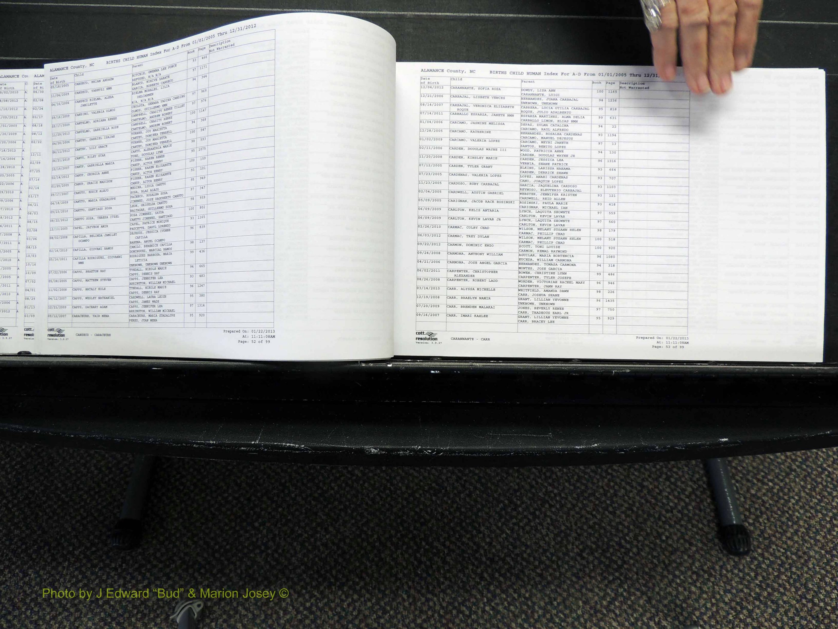 Alamance Co, NC, Births, A-Z, 2005-2012 (127).JPG
