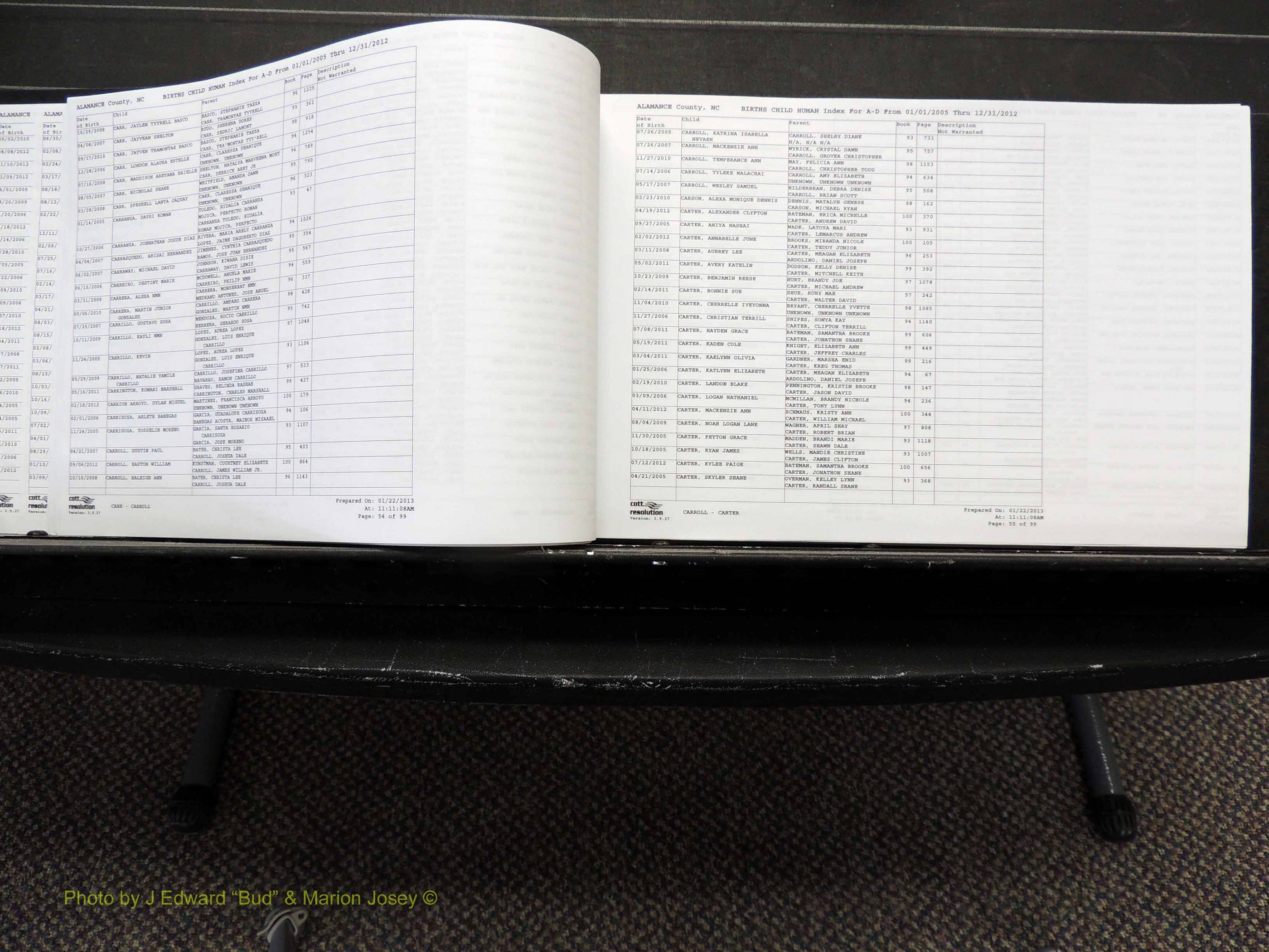 Alamance Co, NC, Births, A-Z, 2005-2012 (128).JPG