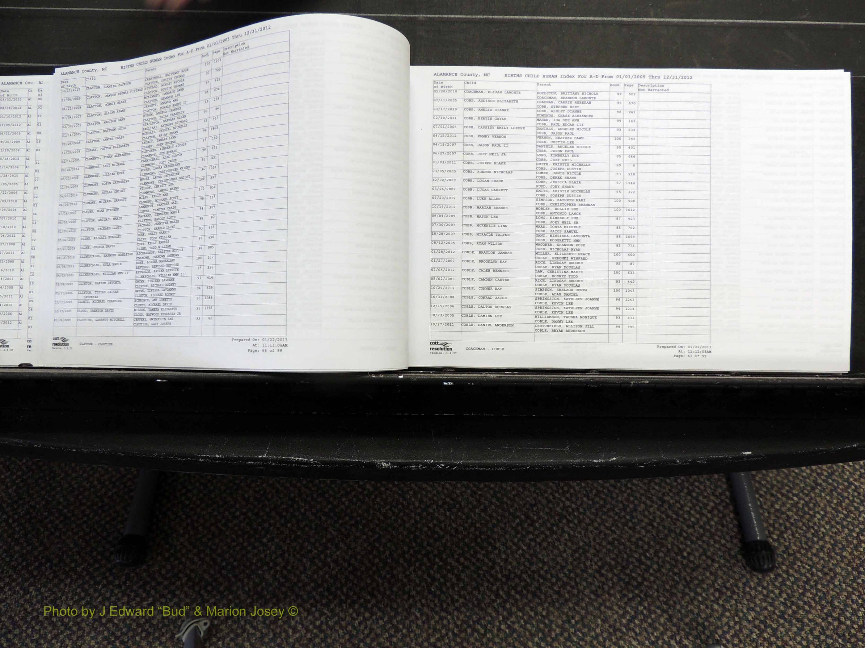 Alamance Co, NC, Births, A-Z, 2005-2012 (134).JPG