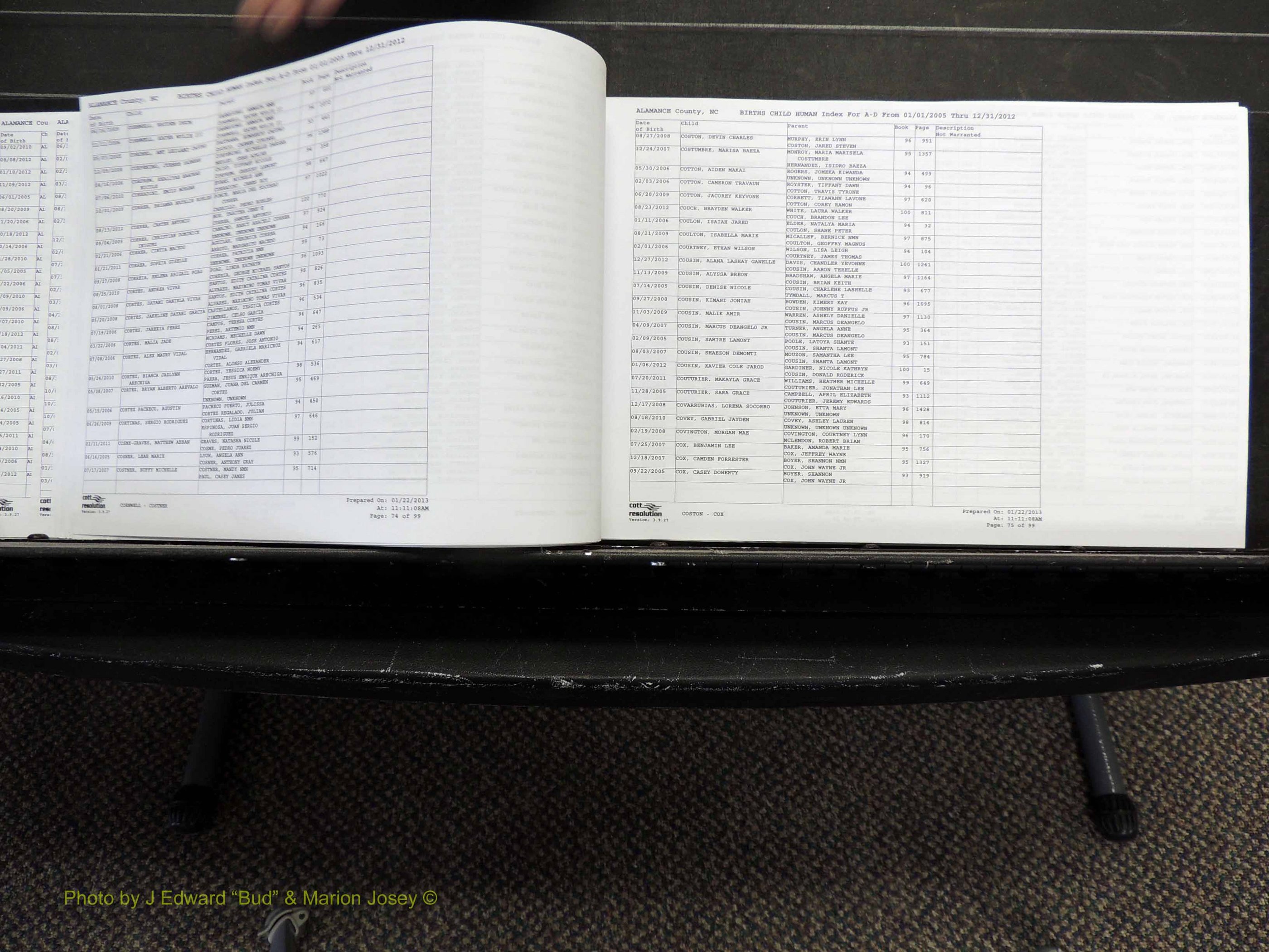 Alamance Co, NC, Births, A-Z, 2005-2012 (138).JPG