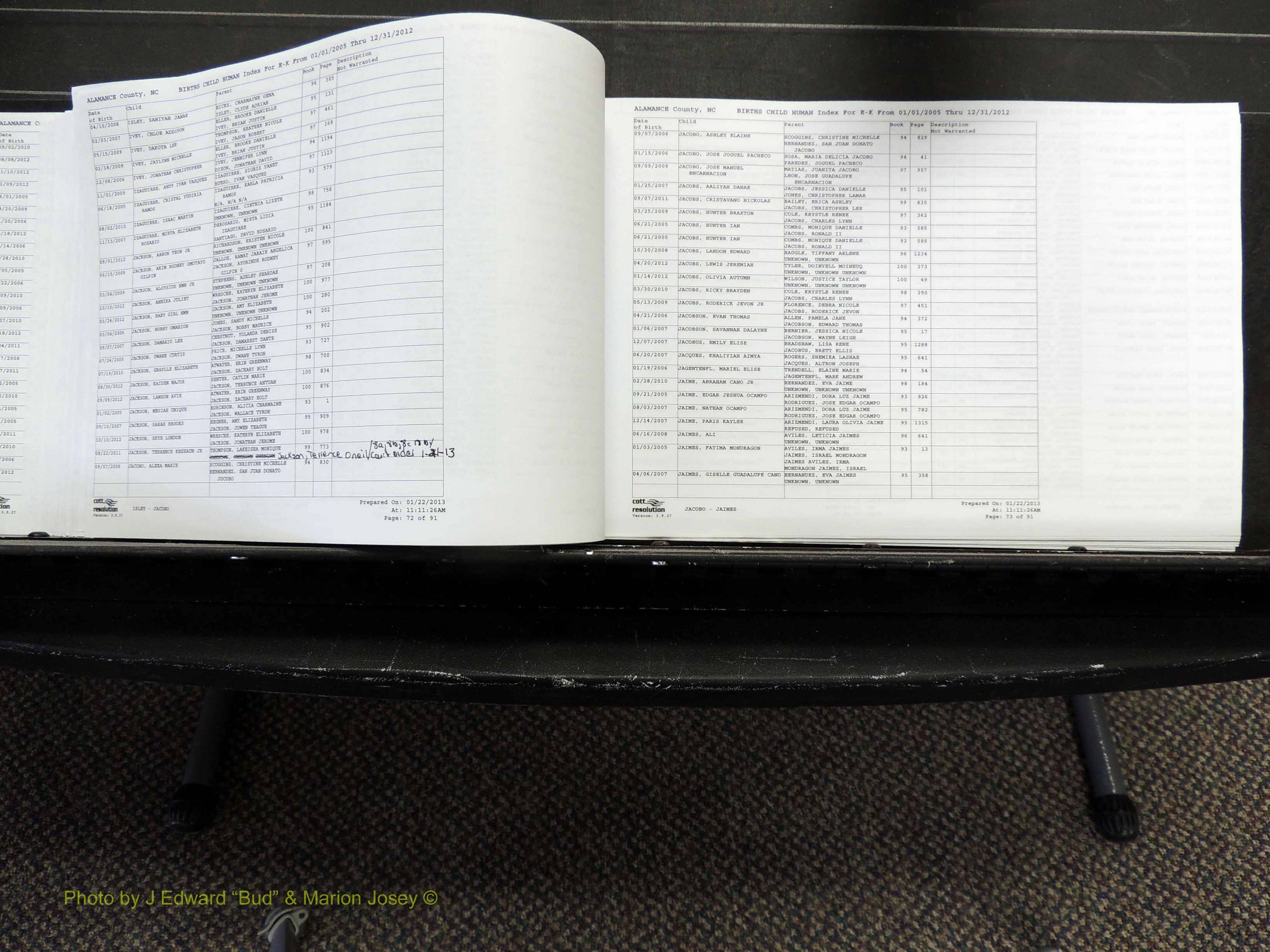 Alamance Co, NC, Births, A-Z, 2005-2012 (187).JPG