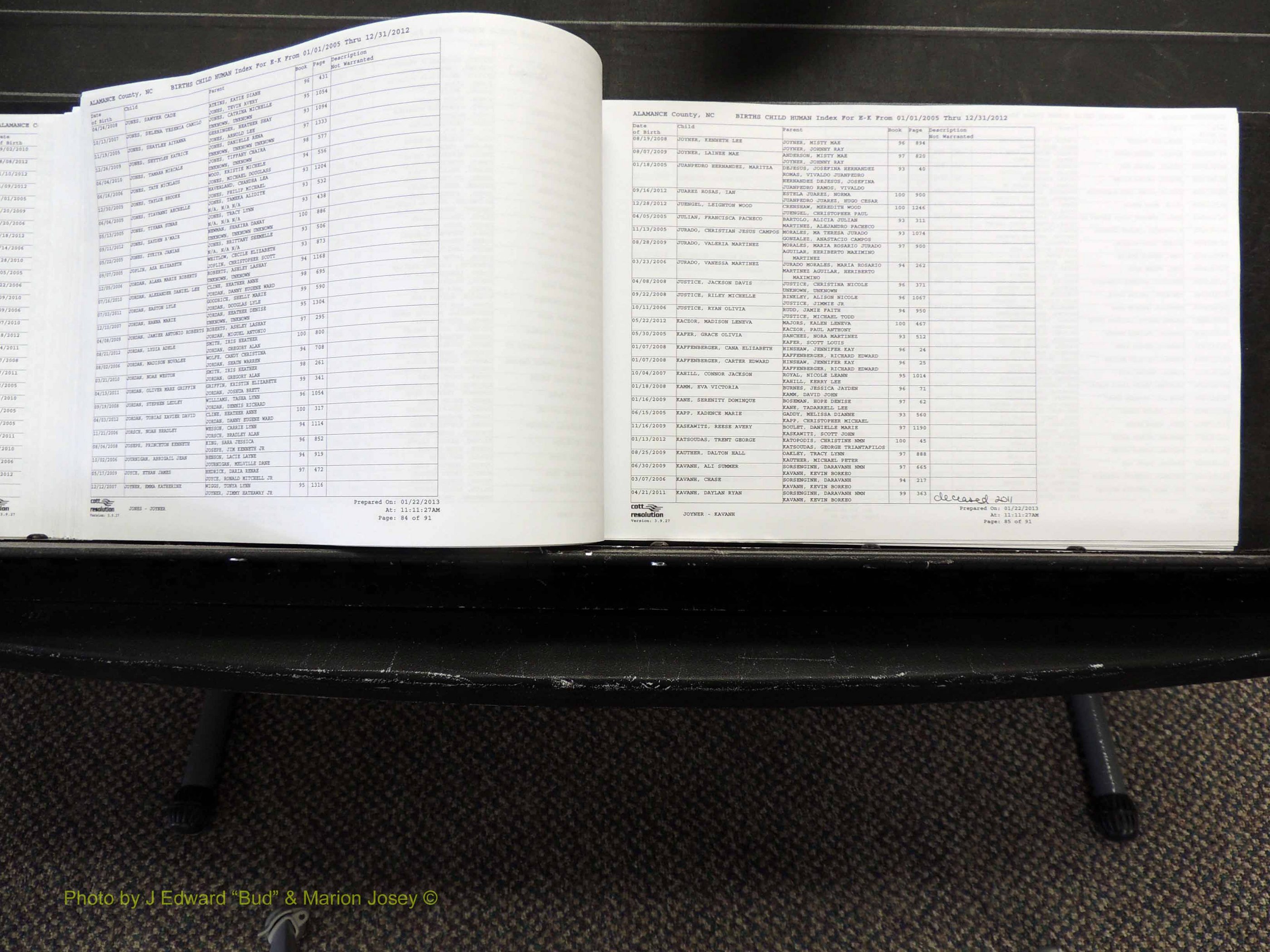 Alamance Co, NC, Births, A-Z, 2005-2012 (193).JPG