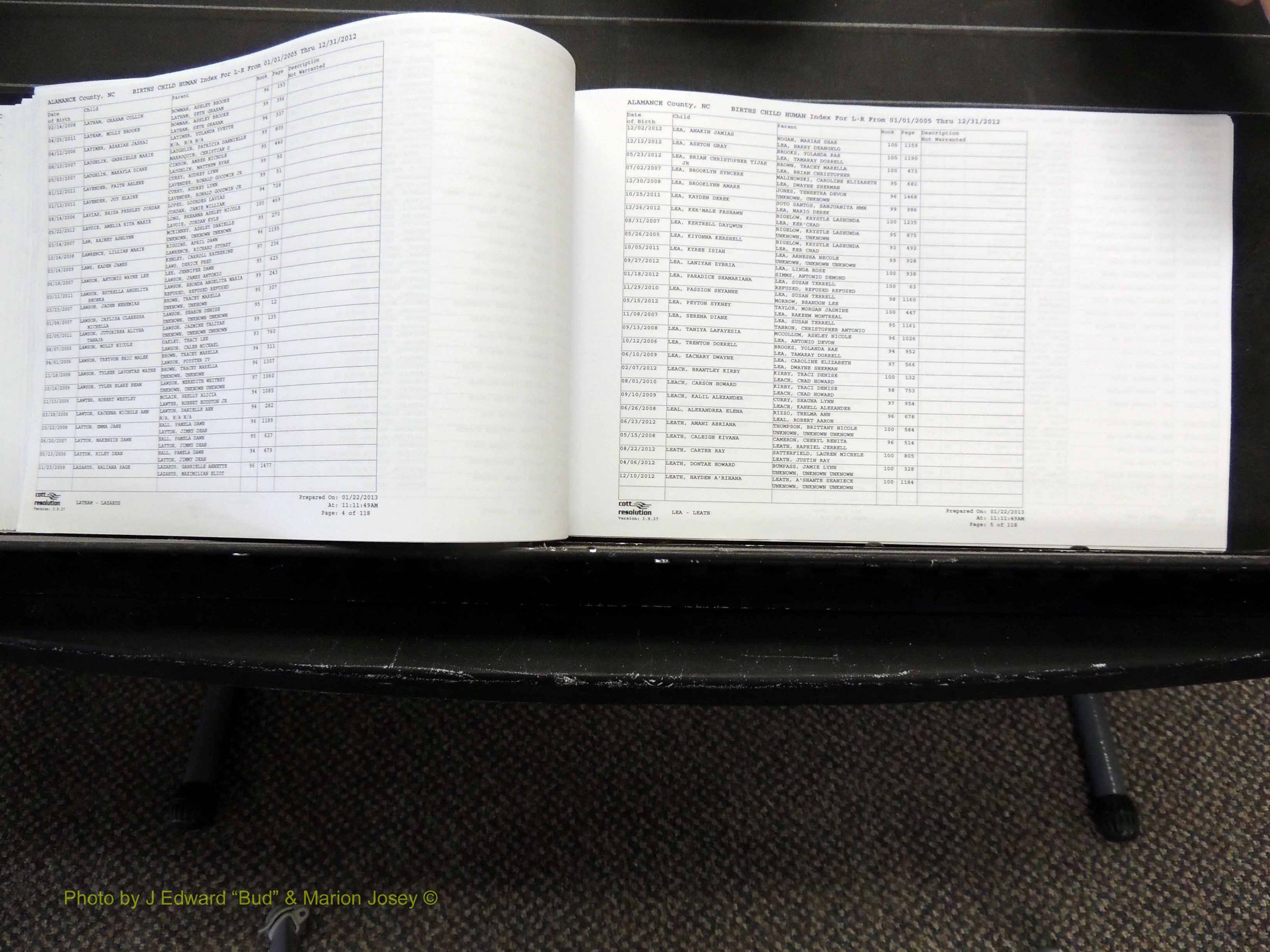 Alamance Co, NC, Births, A-Z, 2005-2012 (199).JPG