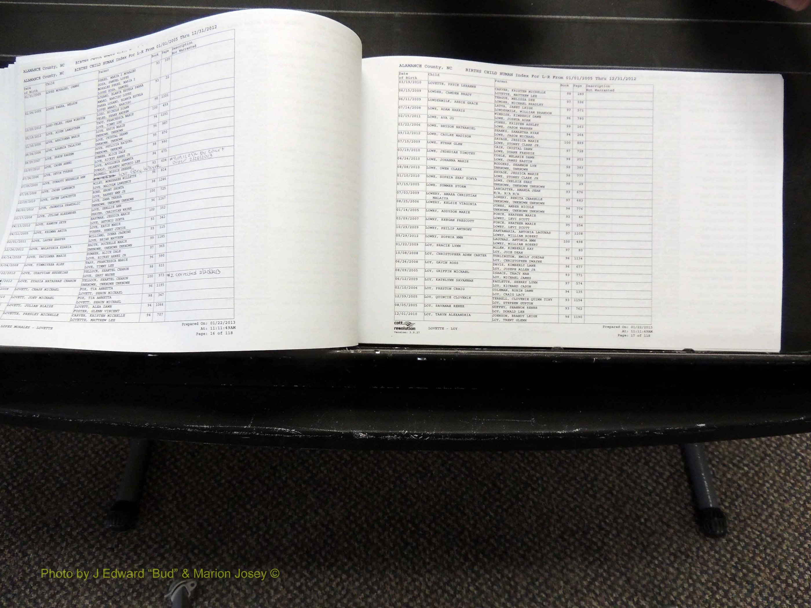 Alamance Co, NC, Births, A-Z, 2005-2012 (205).JPG