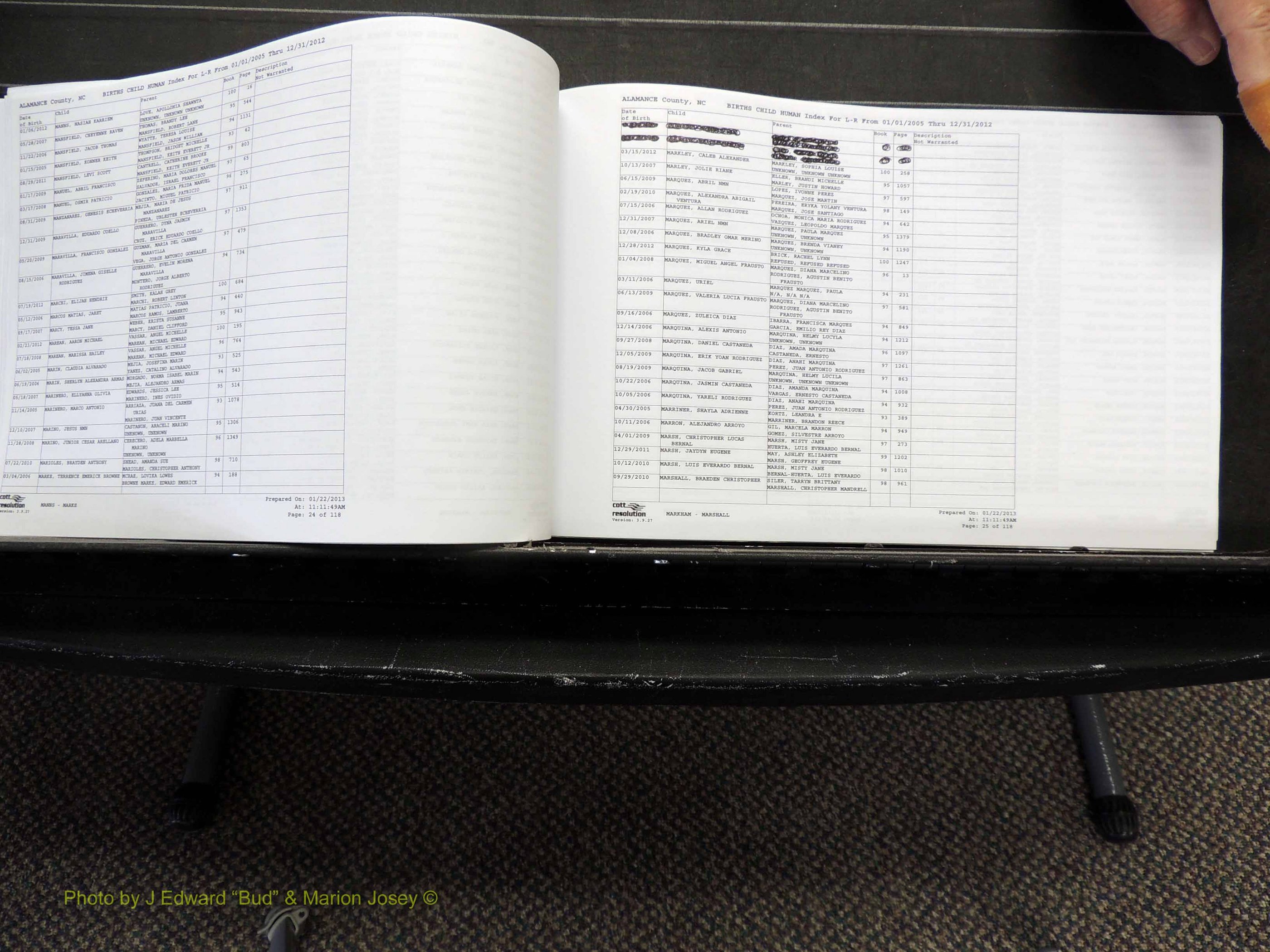 Alamance Co, NC, Births, A-Z, 2005-2012 (209).JPG