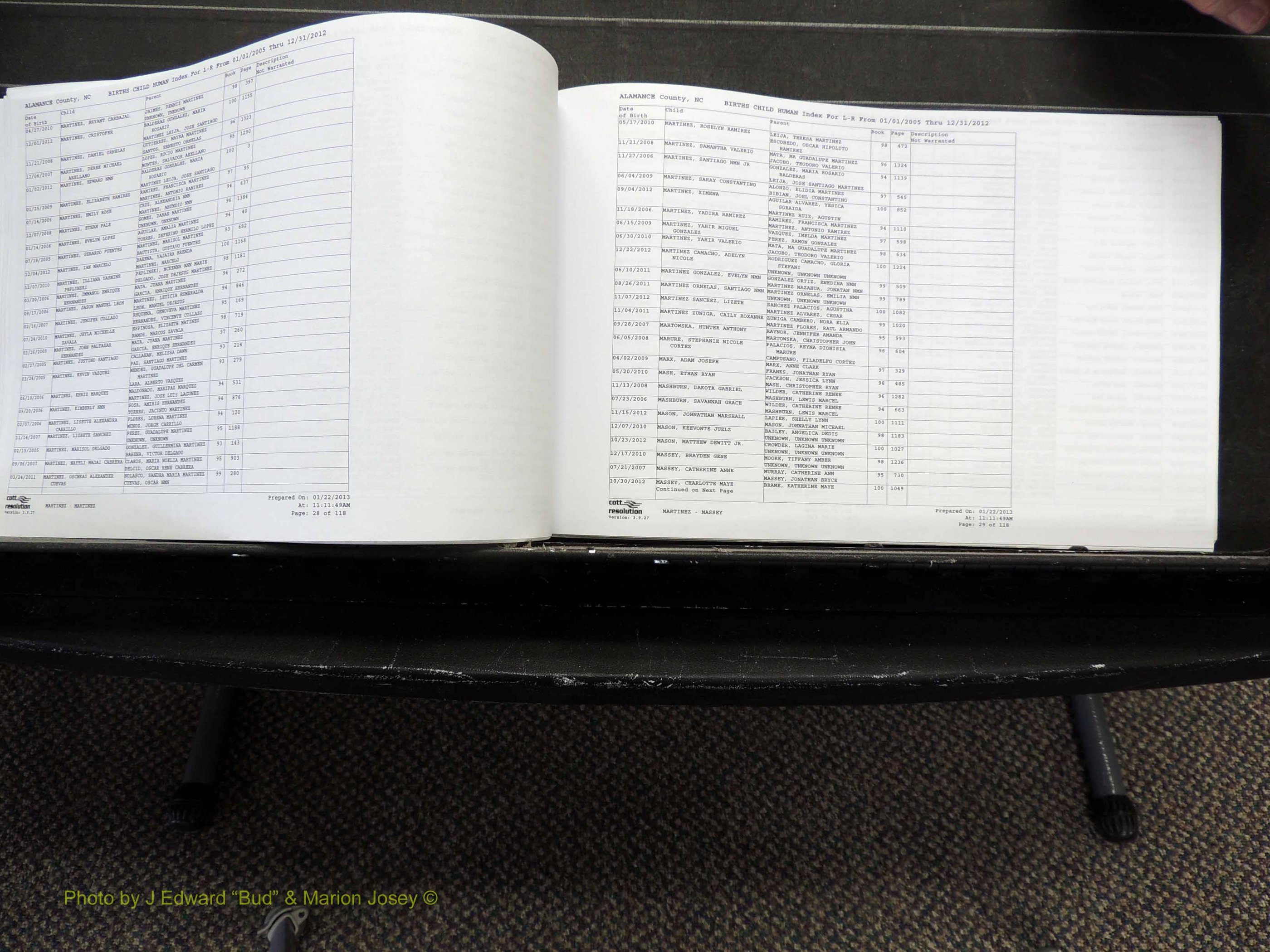 Alamance Co, NC, Births, A-Z, 2005-2012 (211).JPG