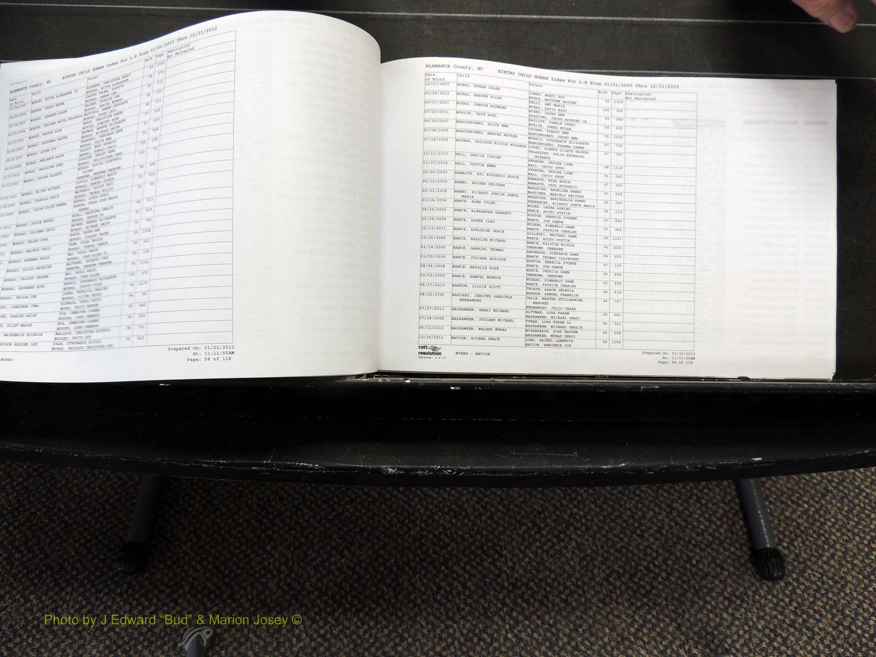 Alamance Co, NC, Births, A-Z, 2005-2012 (226).JPG