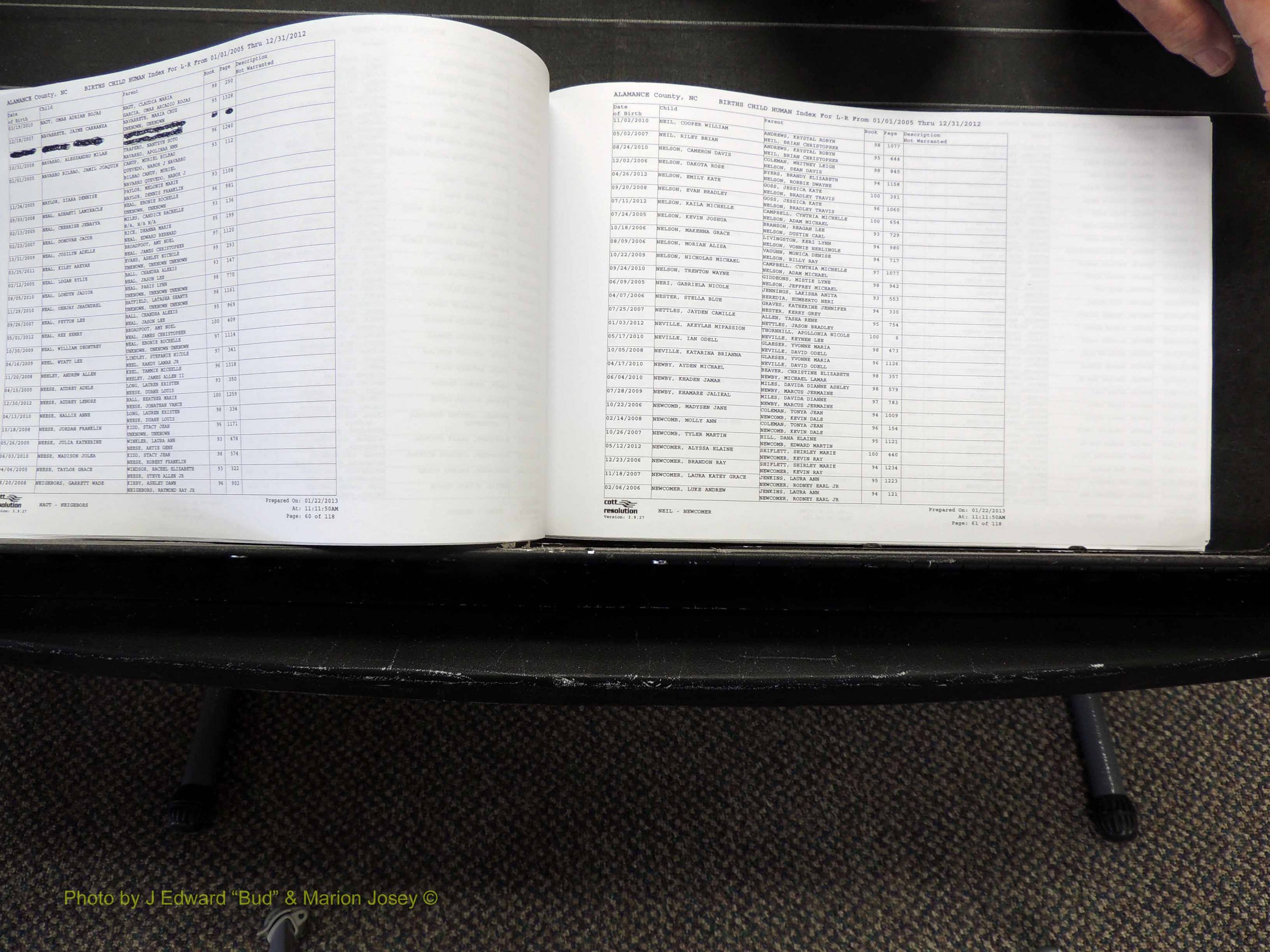 Alamance Co, NC, Births, A-Z, 2005-2012 (227).JPG