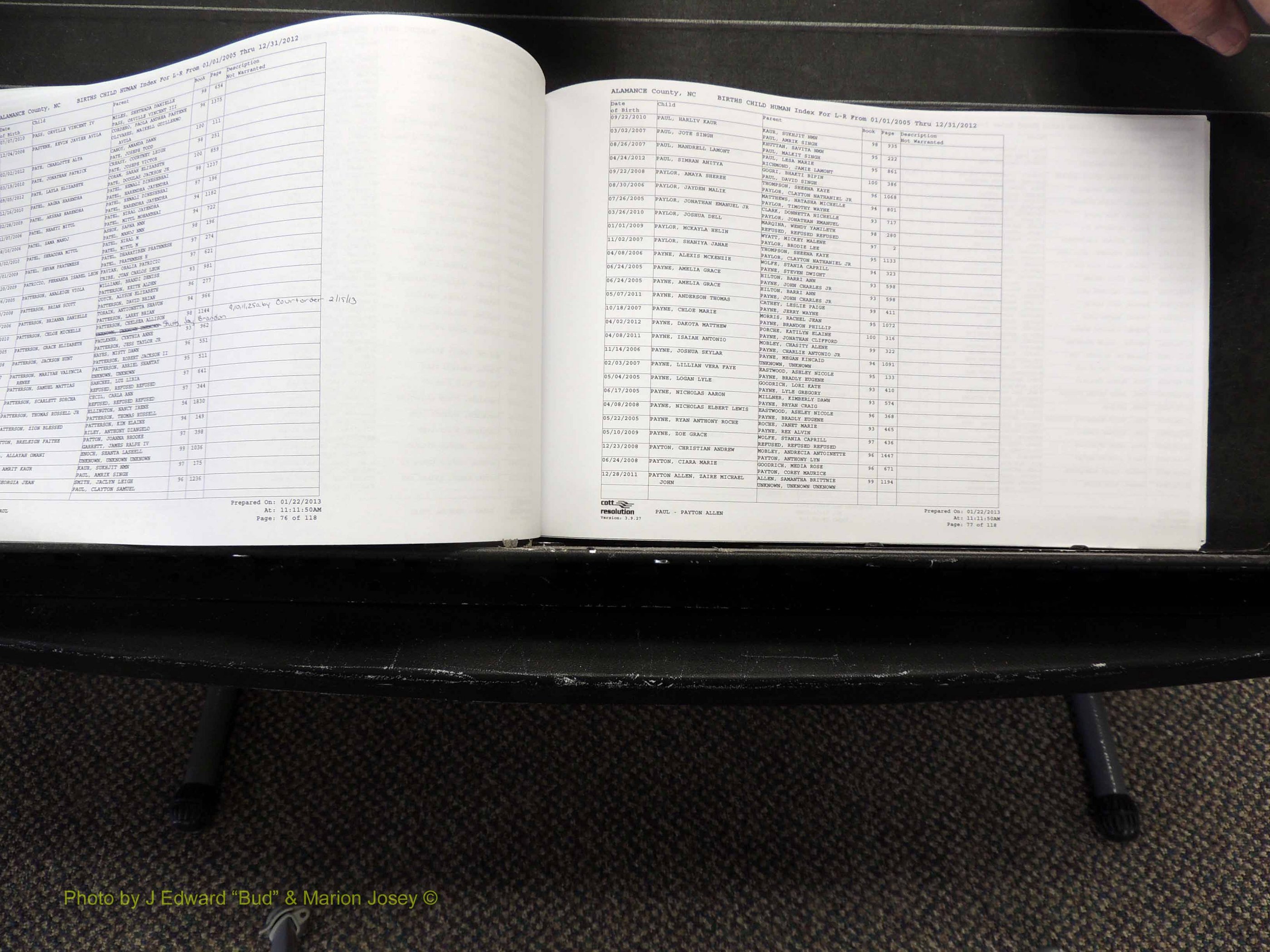 Alamance Co, NC, Births, A-Z, 2005-2012 (235).JPG