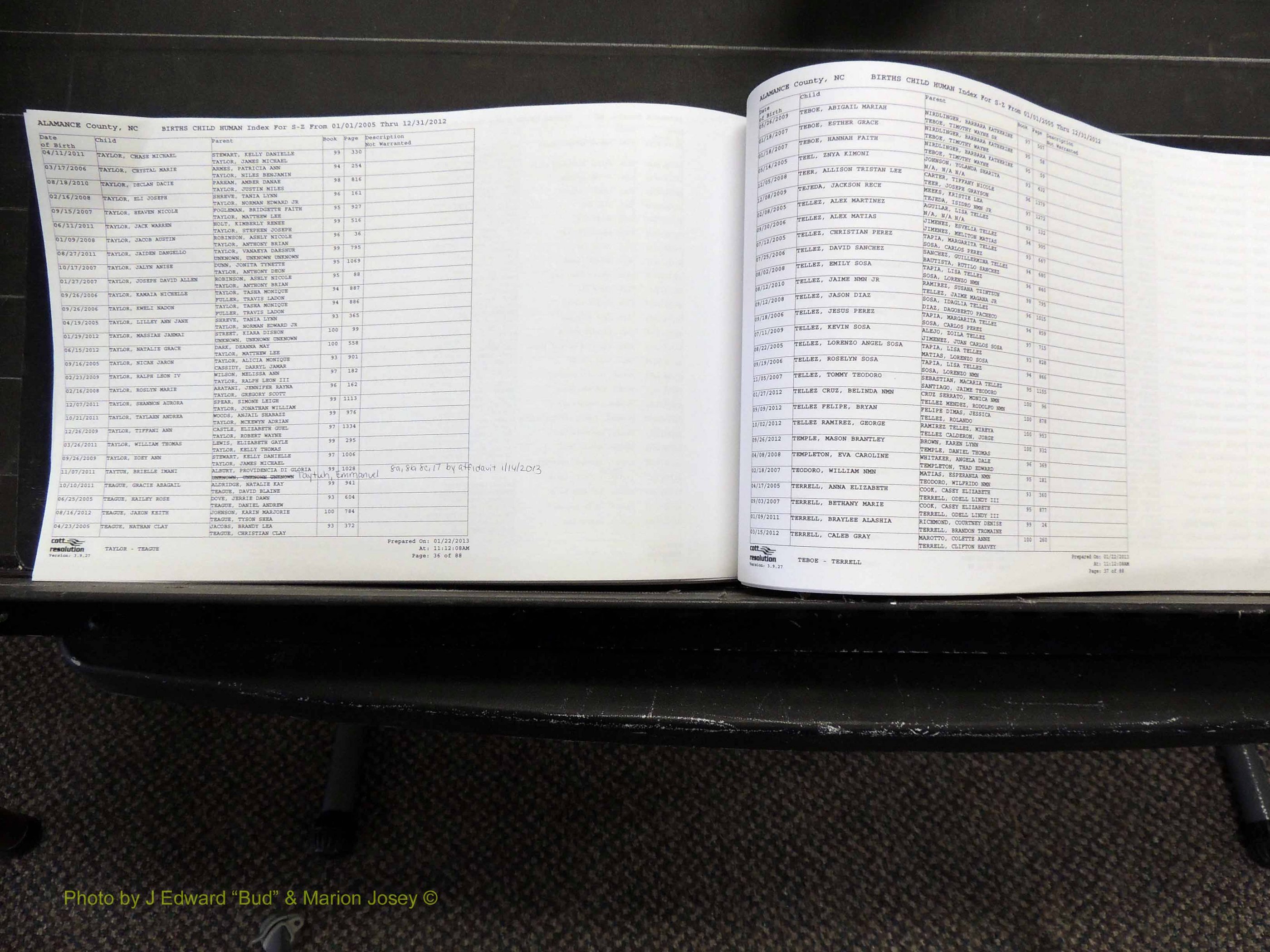 Alamance Co, NC, Births, A-Z, 2005-2012 (281).JPG