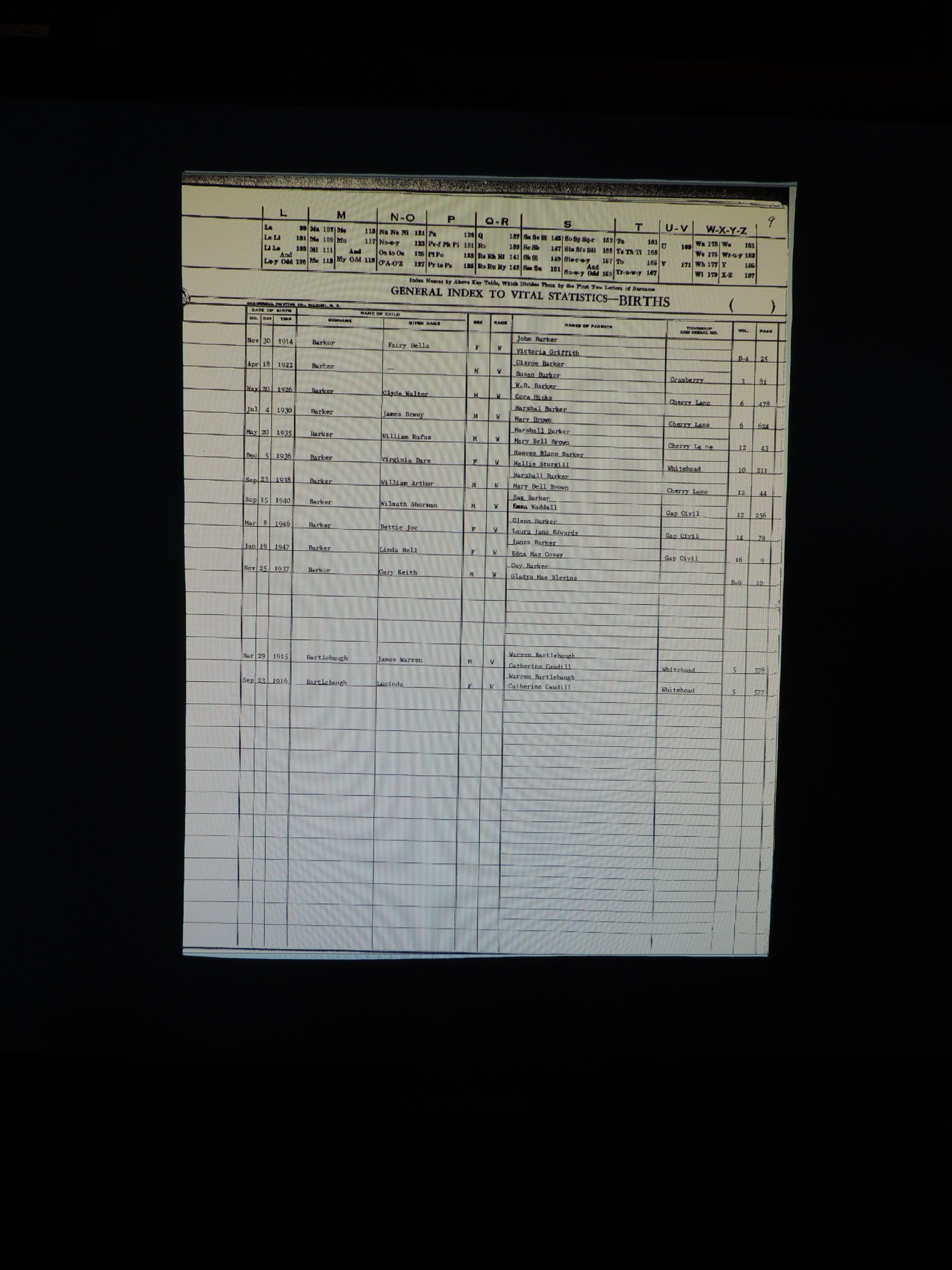 Alleghany Co, NC, Births 039.JPG