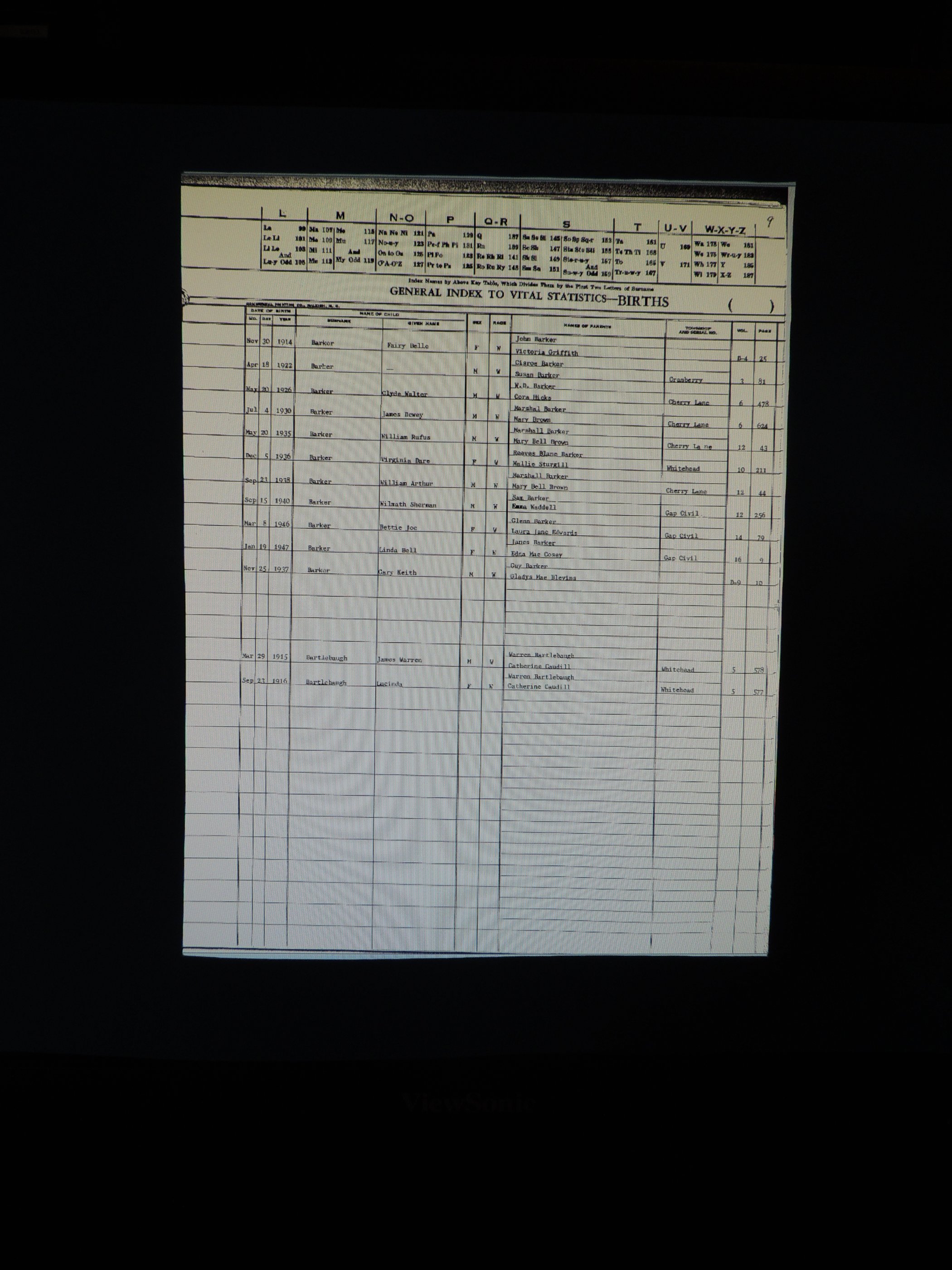 Alleghany Co, NC, Births 040.JPG