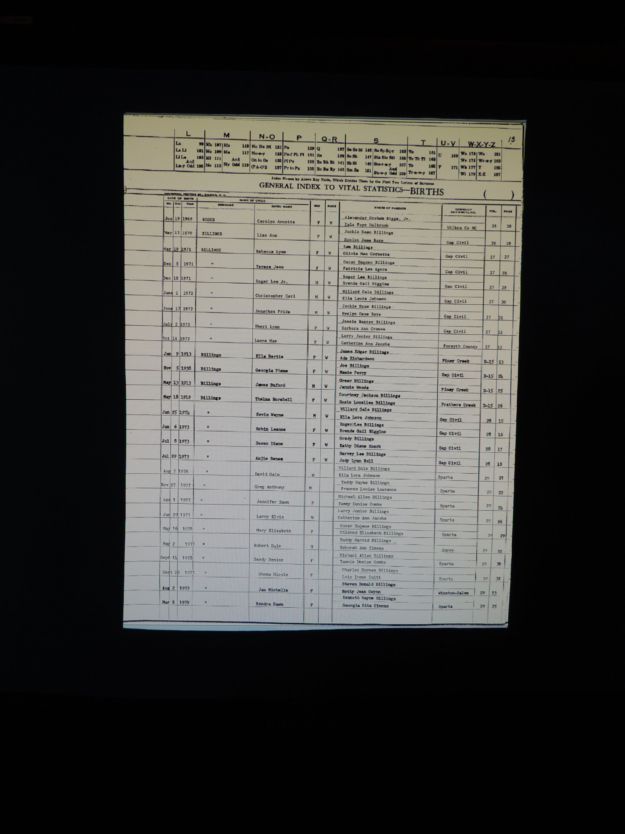Alleghany Co, NC, Births 067.JPG