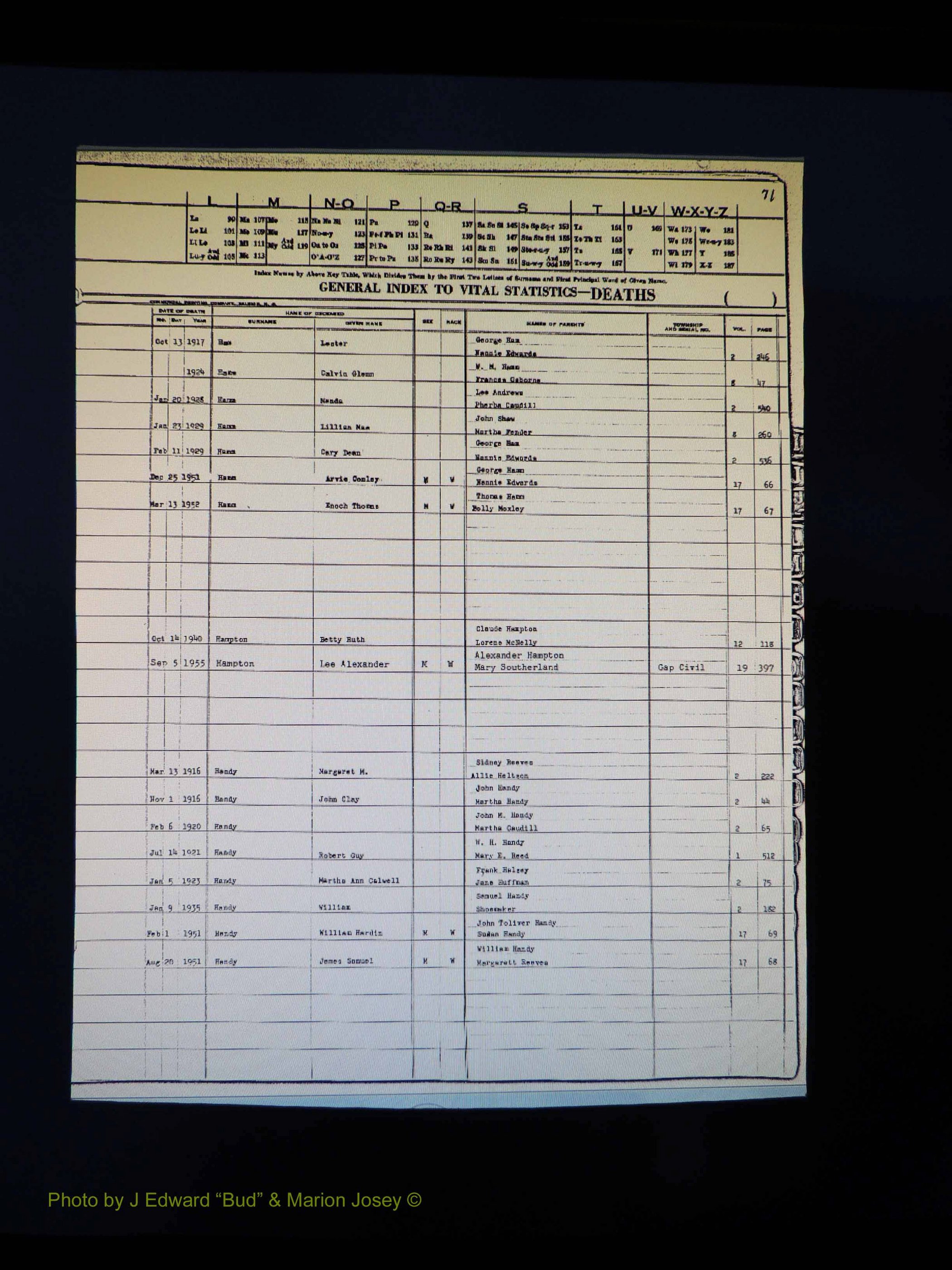 Alleghany Co, NC, Deaths Vol 1 097.JPG