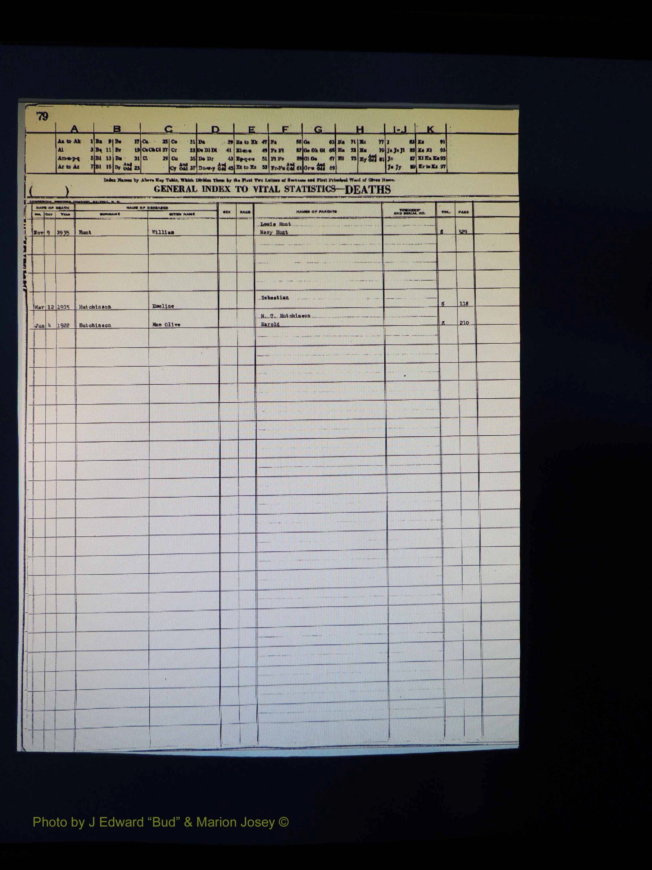 Alleghany Co, NC, Deaths Vol 1 116.JPG