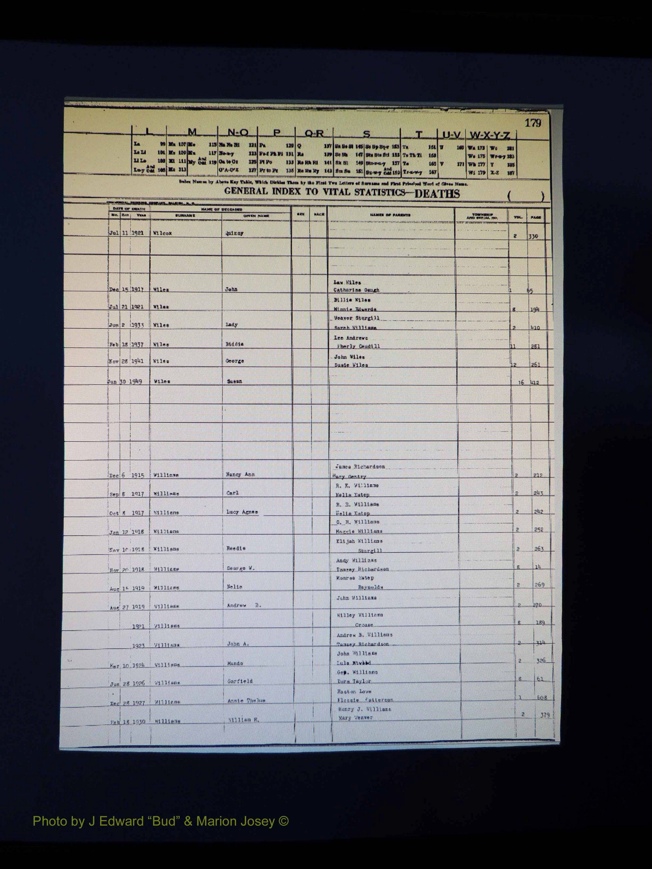 Alleghany Co, NC, Deaths Vol 1 246.JPG