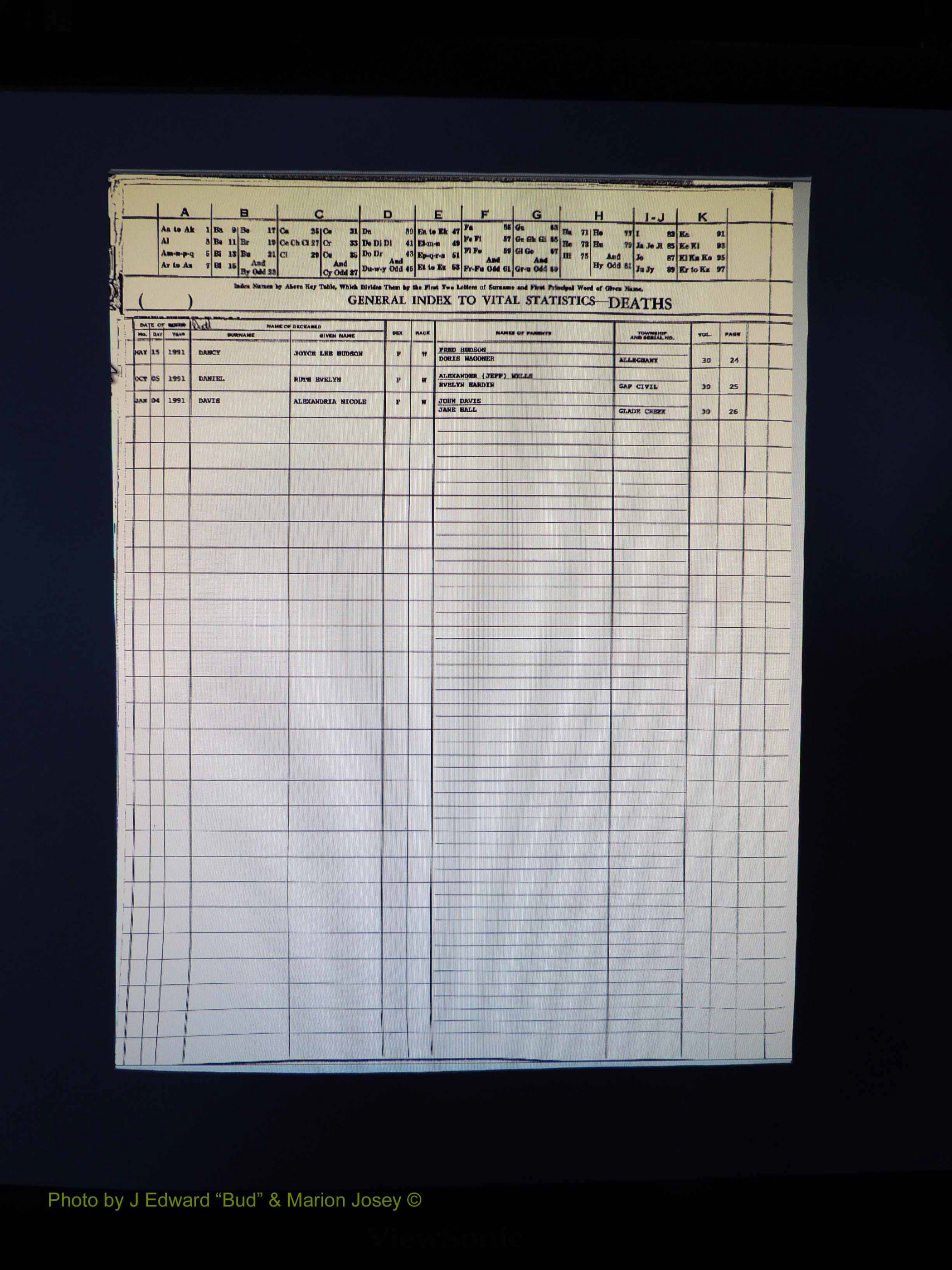 Alleghany Co, NC, Deaths, Vol 2 045.JPG