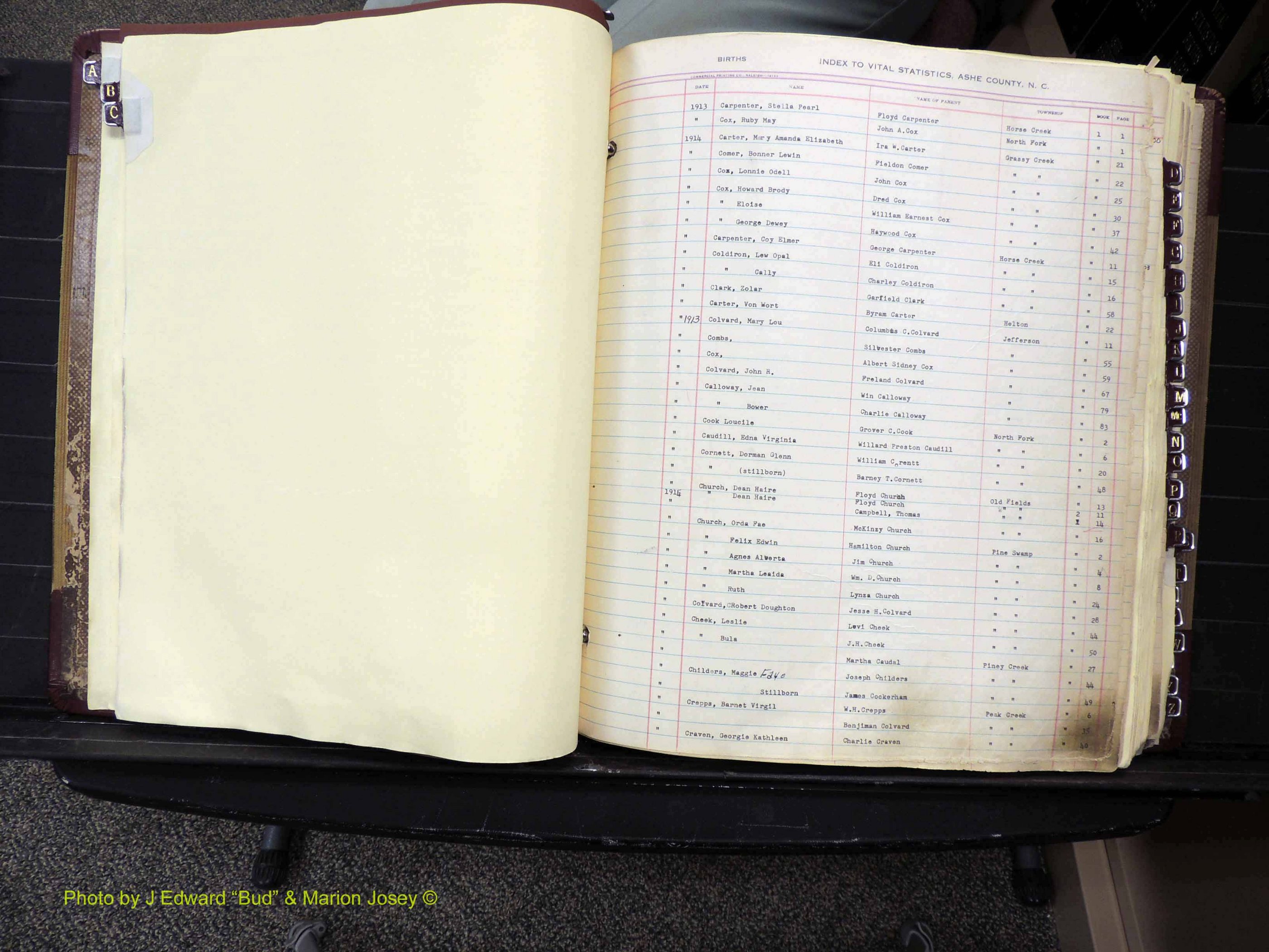 Ashe Co, NC, Births, 1913-1946 (138).JPG