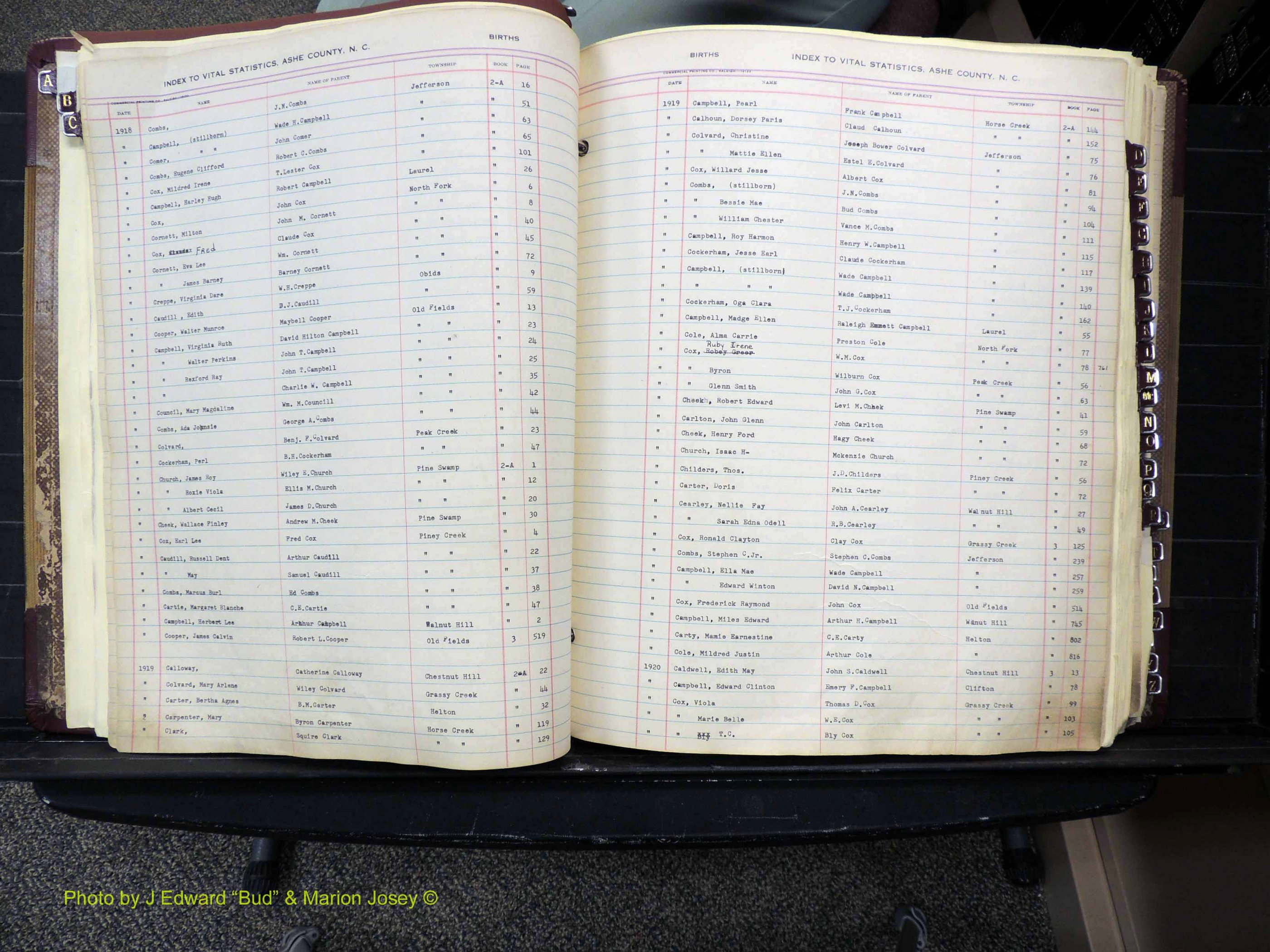 Ashe Co, NC, Births, 1913-1946 (141).JPG