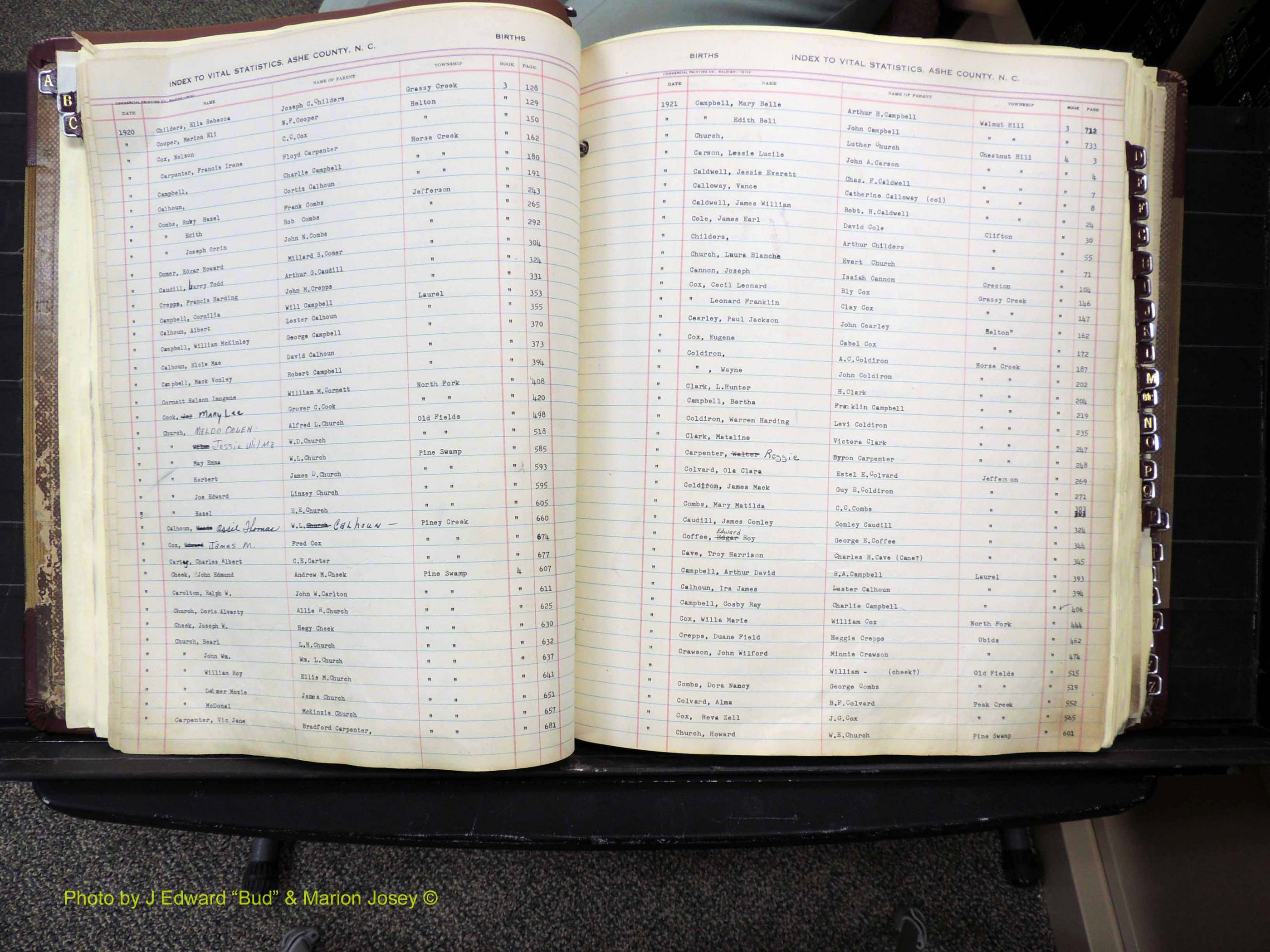 Ashe Co, NC, Births, 1913-1946 (142).JPG