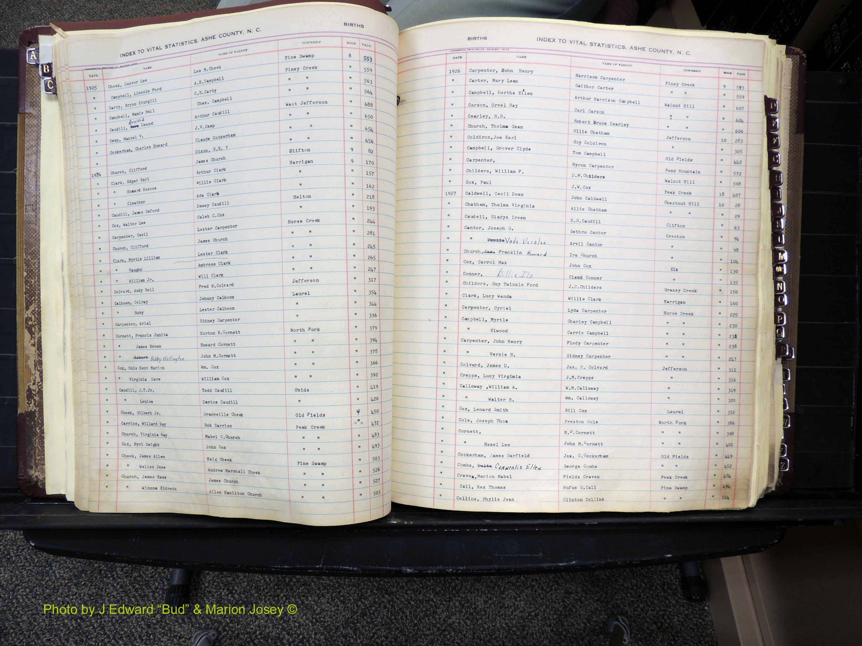Ashe Co, NC, Births, 1913-1946 (145).JPG