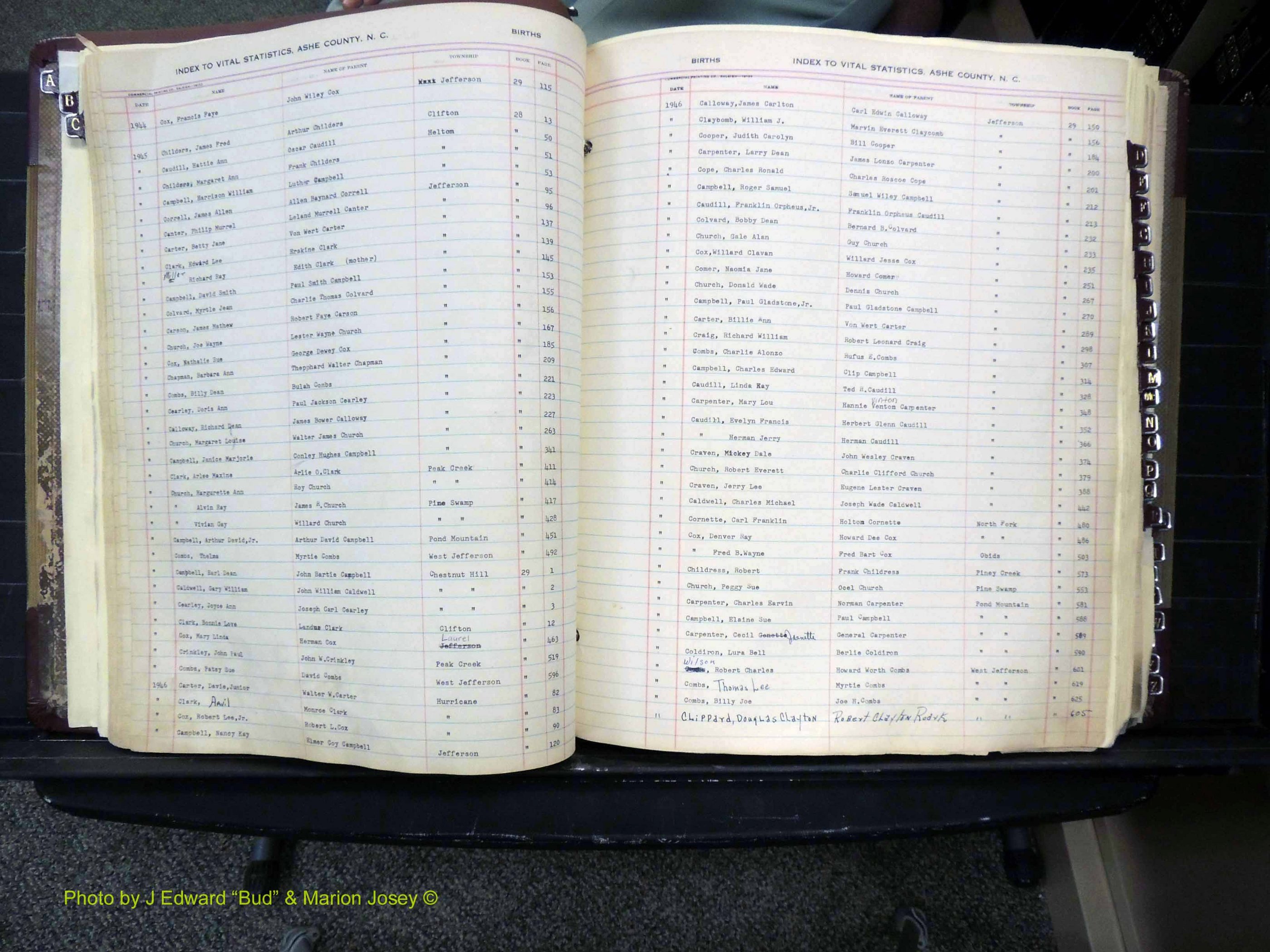 Ashe Co, NC, Births, 1913-1946 (153).JPG