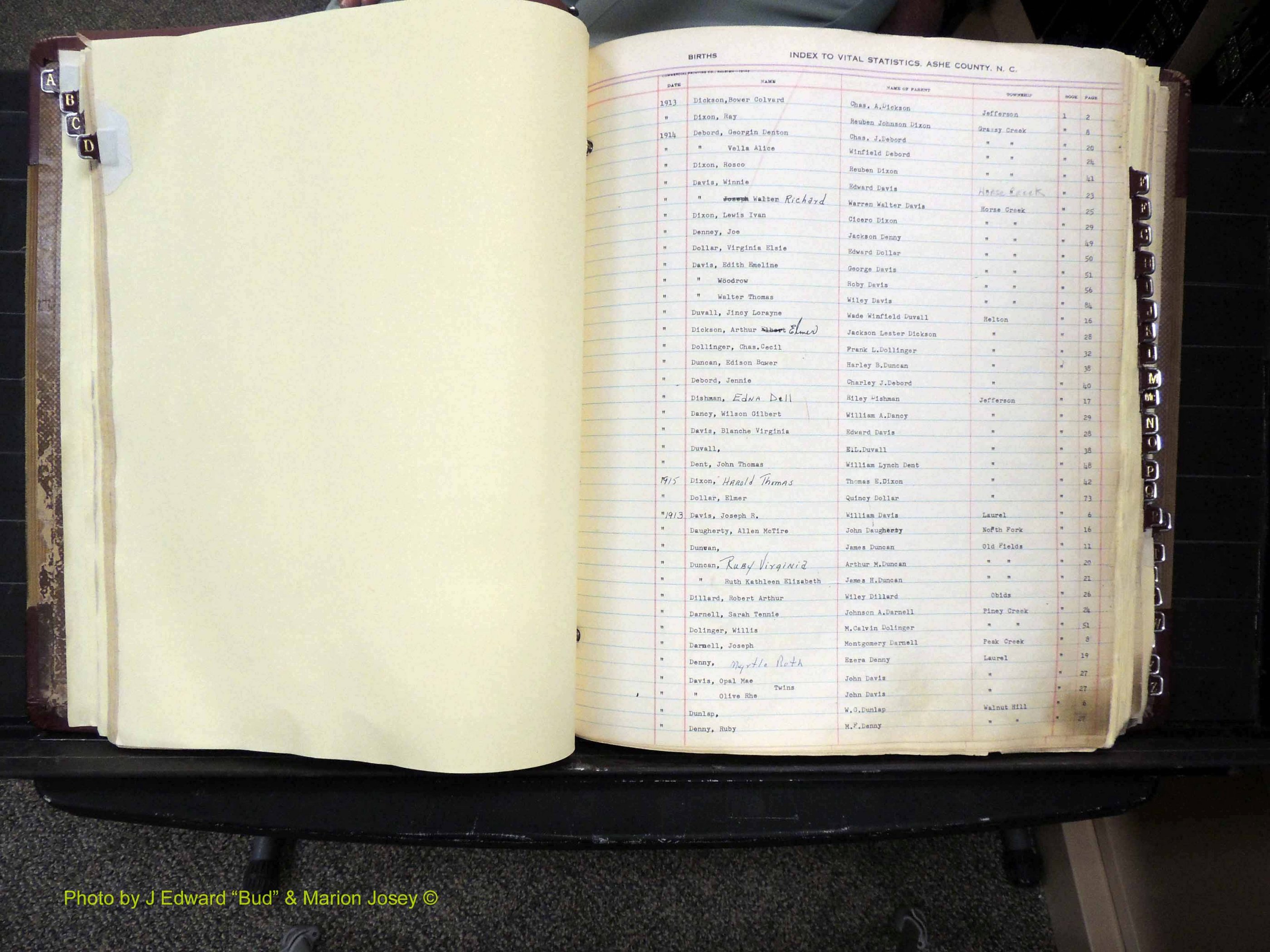 Ashe Co, NC, Births, 1913-1946 (154).JPG