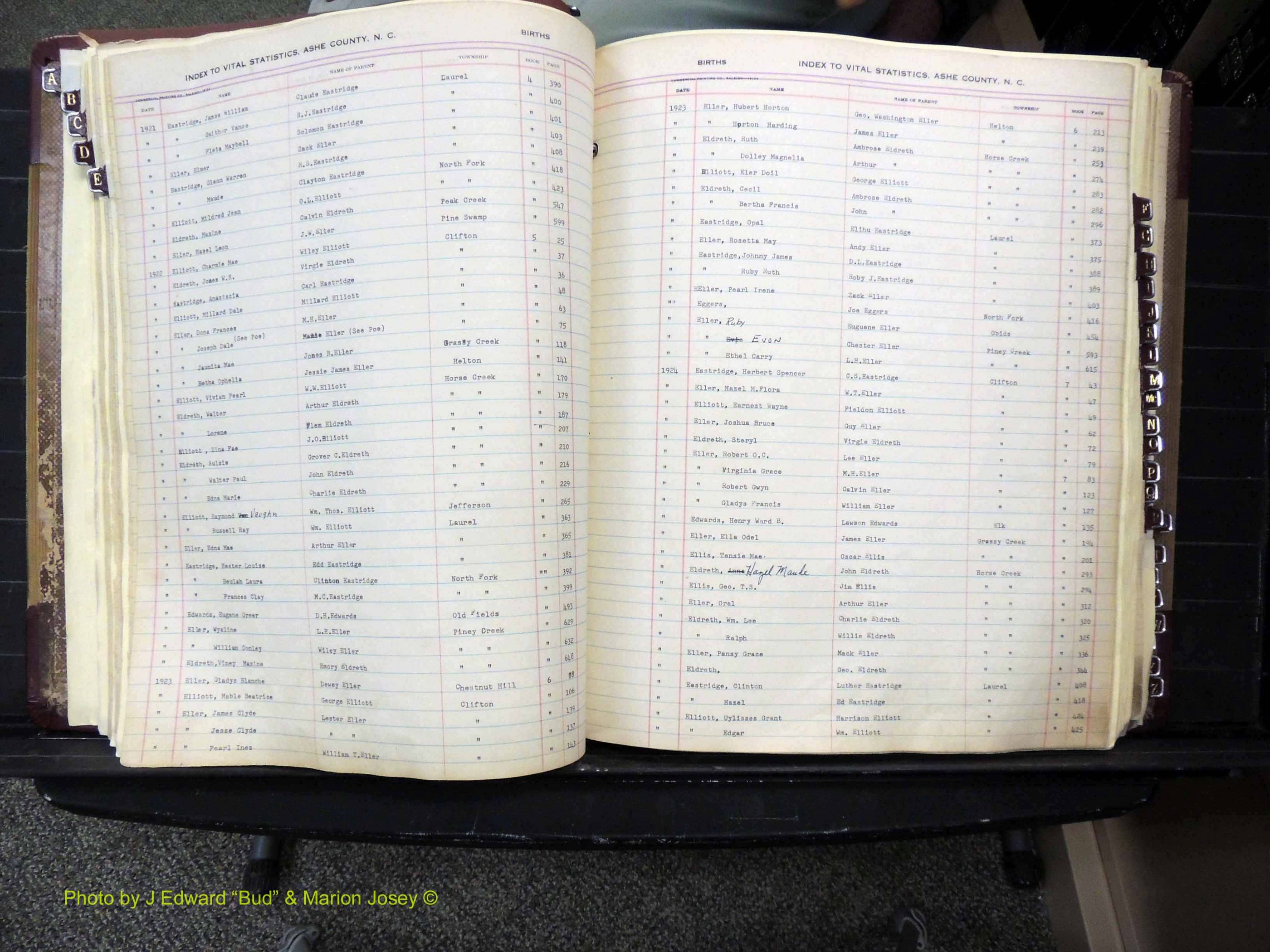 Ashe Co, NC, Births, 1913-1946 (168).JPG