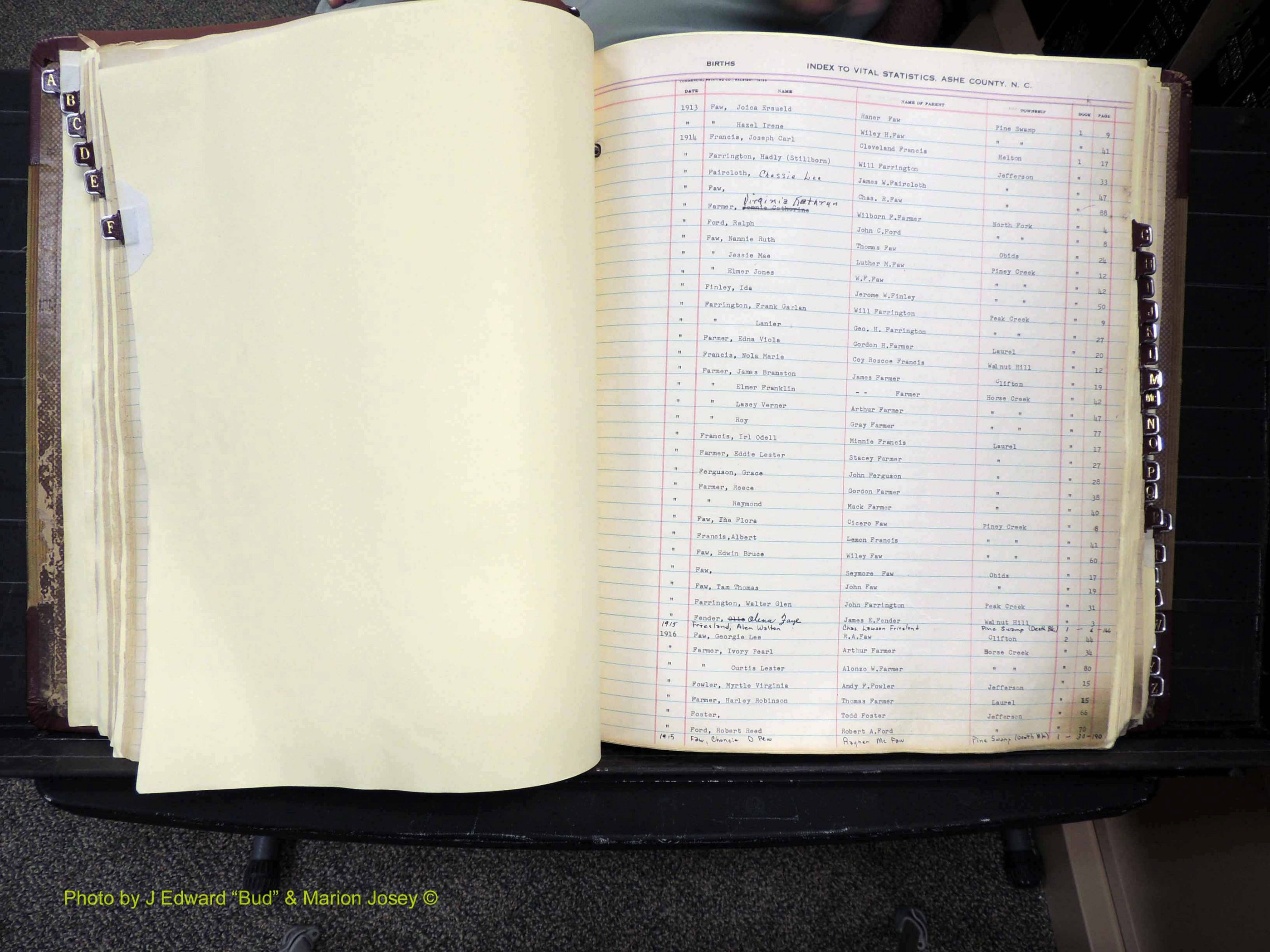 Ashe Co, NC, Births, 1913-1946 (176).JPG