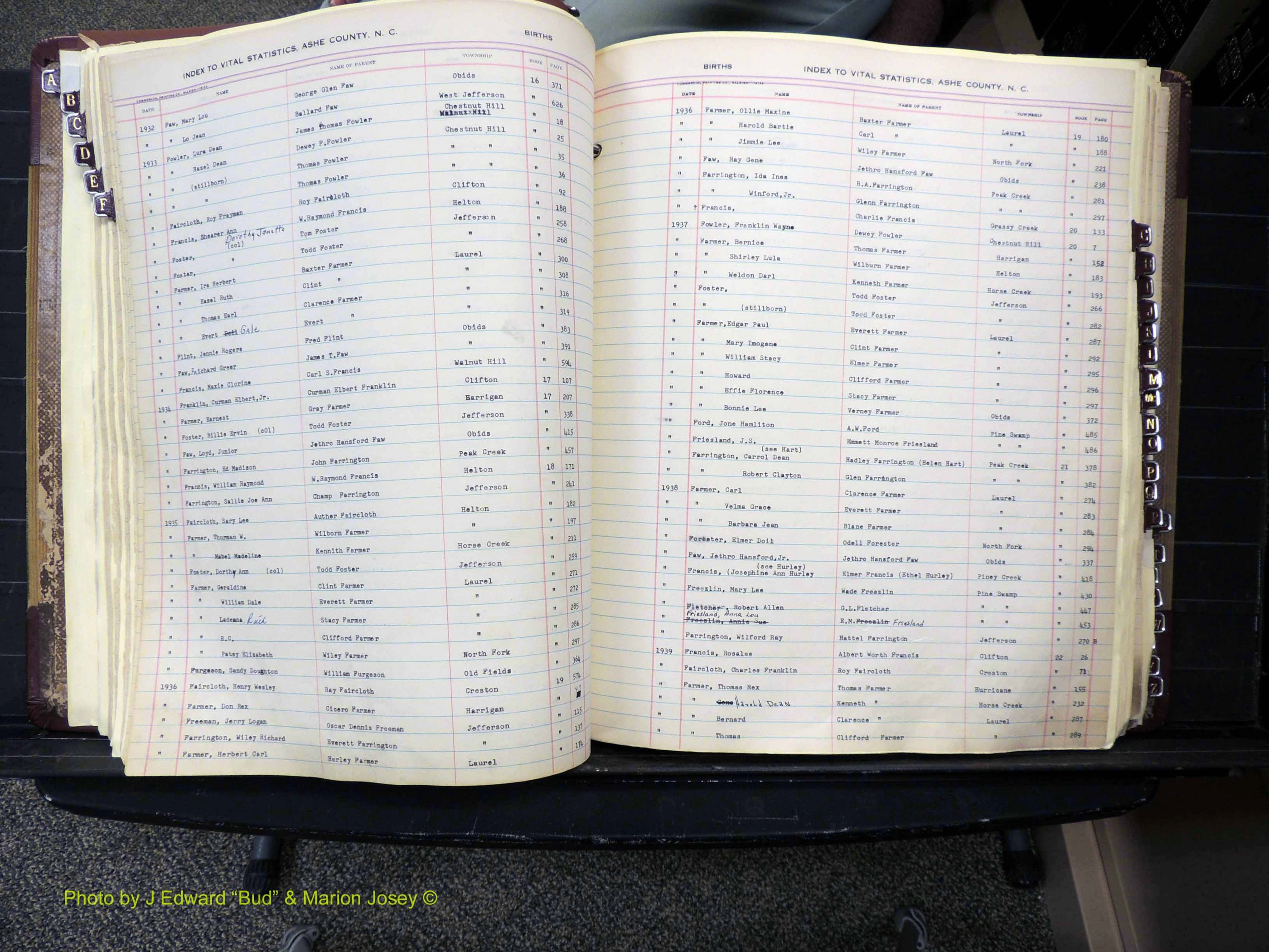 Ashe Co, NC, Births, 1913-1946 (180).JPG