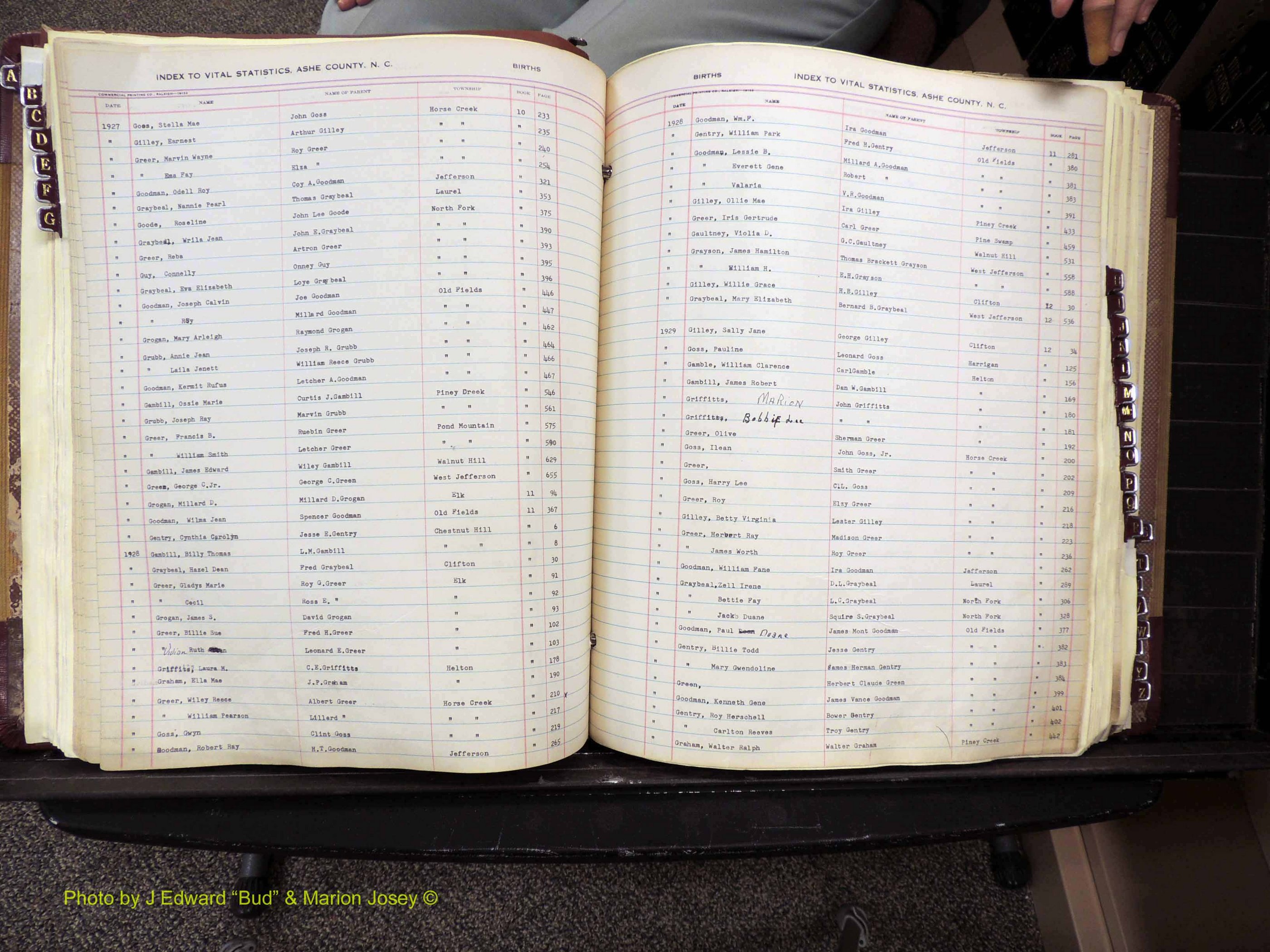 Ashe Co, NC, Births, 1913-1946 (190).JPG