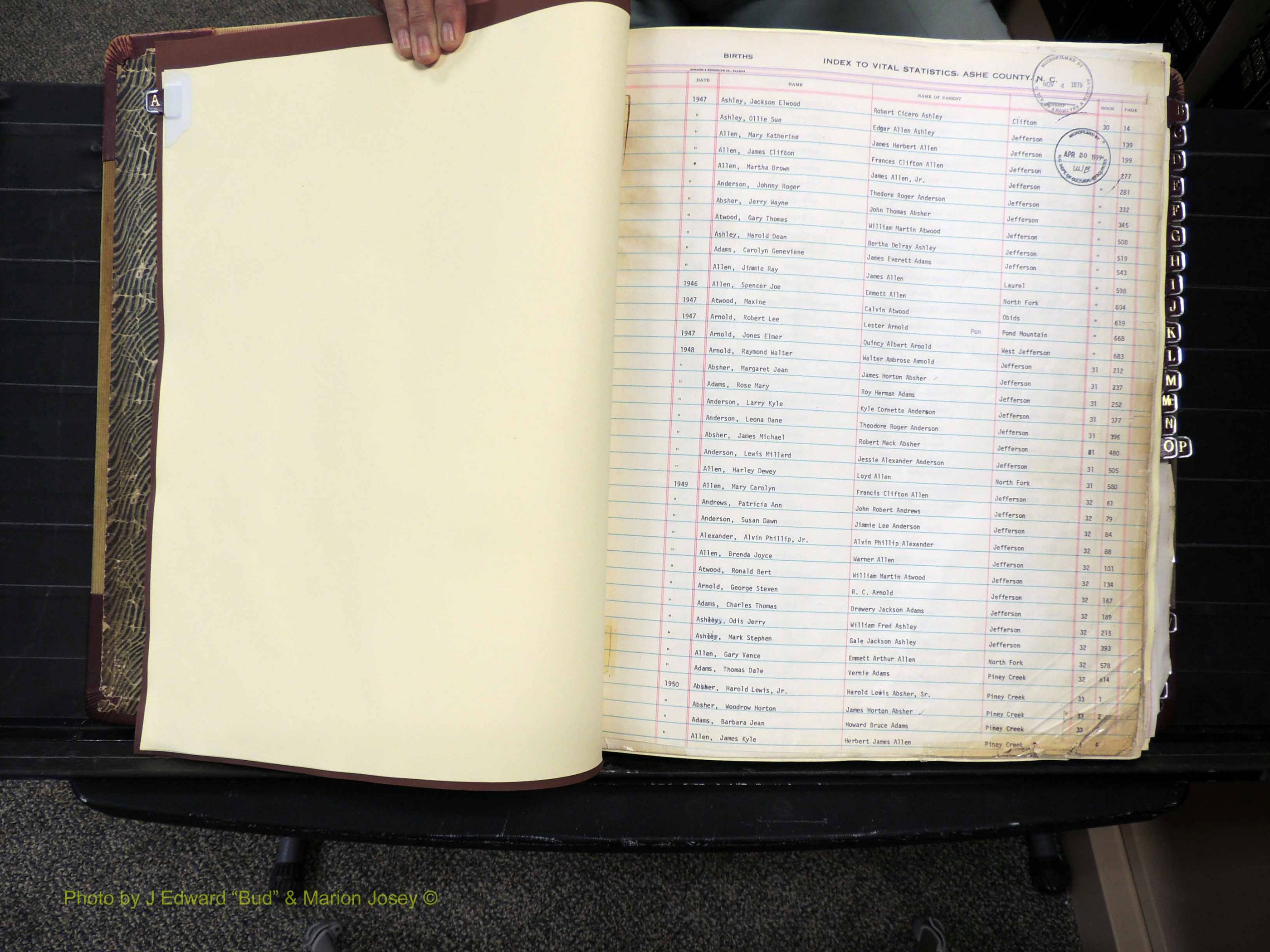 Ashe Co, NC, Births, 1947-1997 (101).JPG