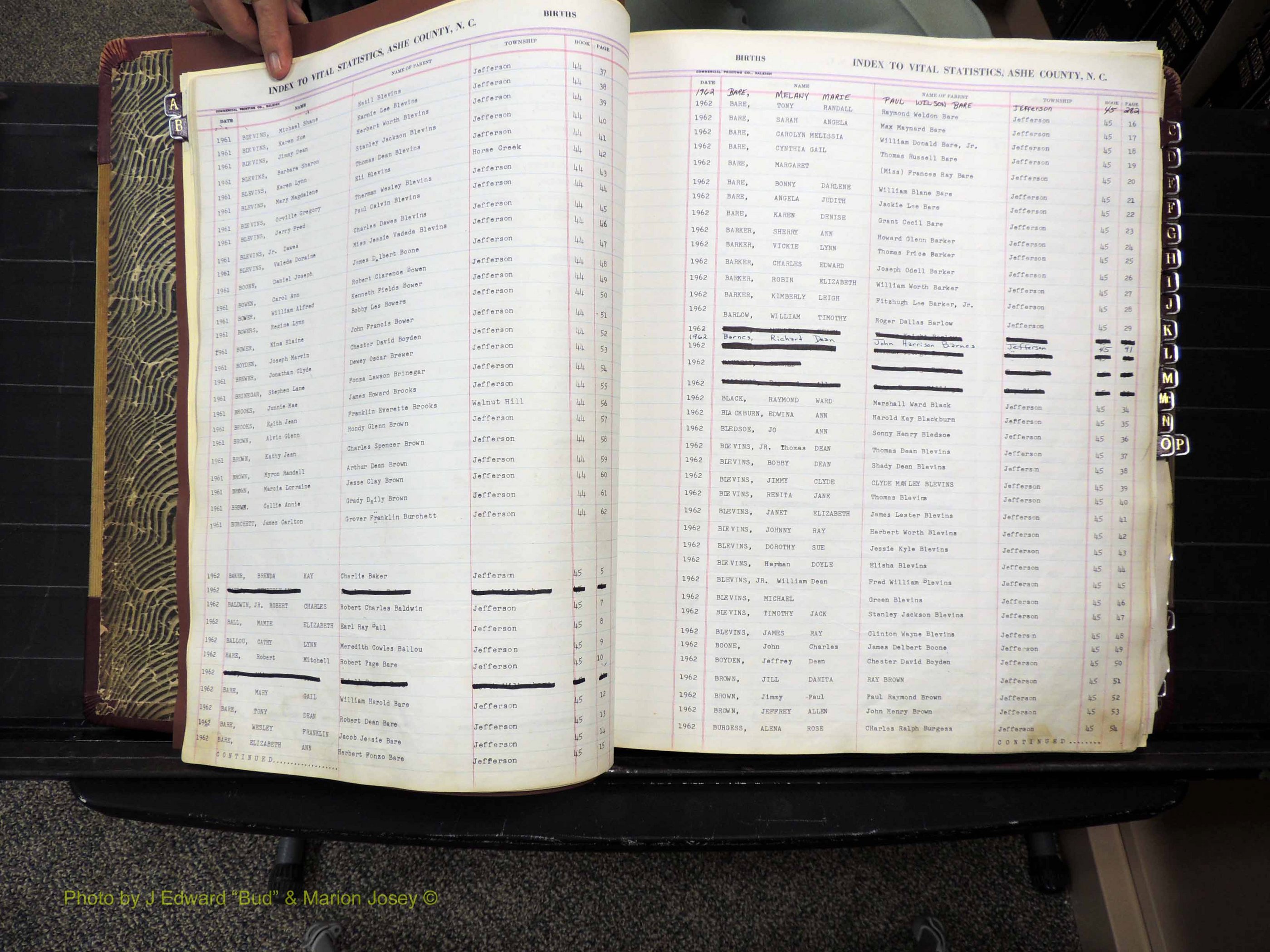 Ashe Co, NC, Births, 1947-1997 (118).JPG