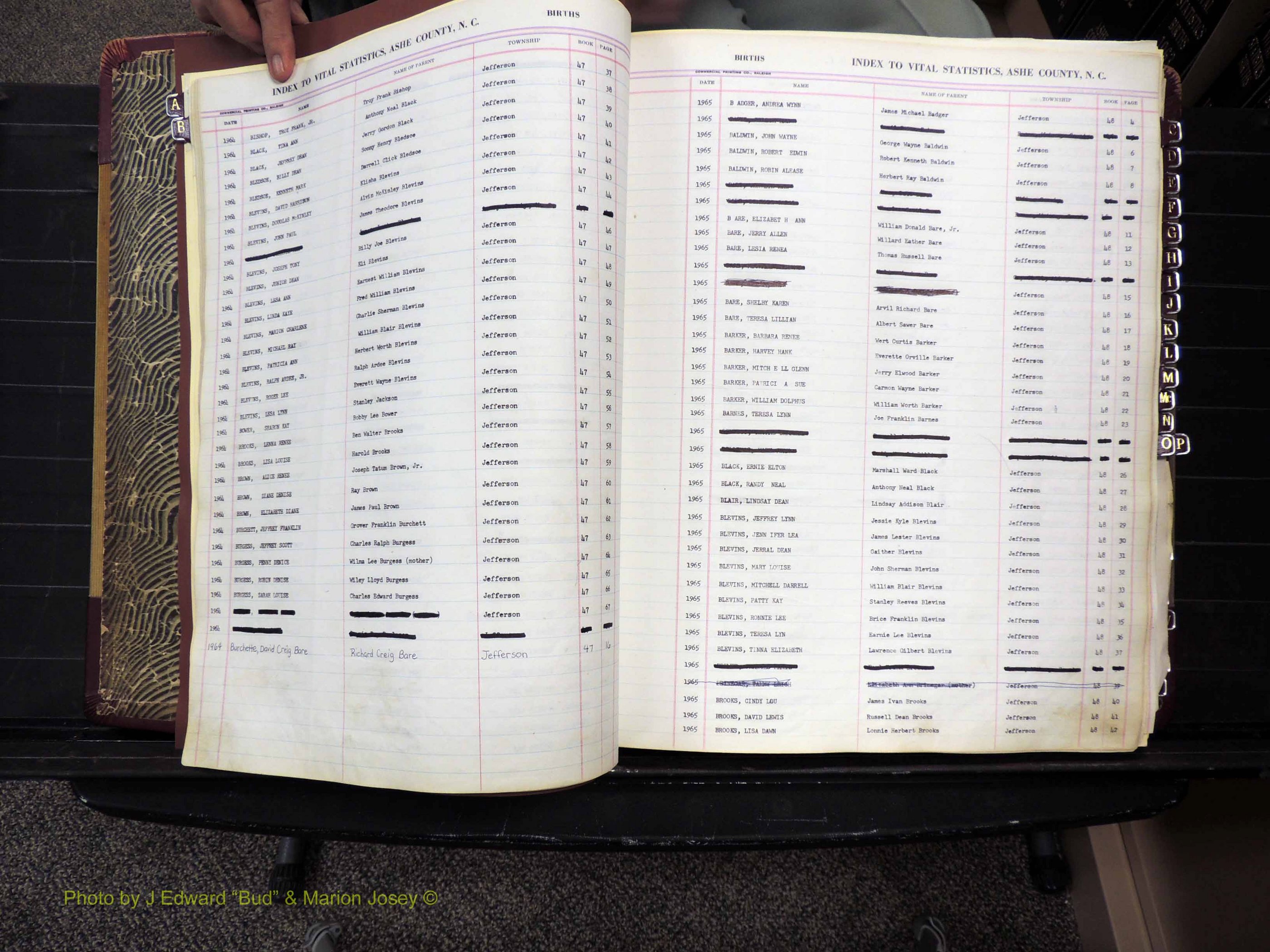 Ashe Co, NC, Births, 1947-1997 (120).JPG