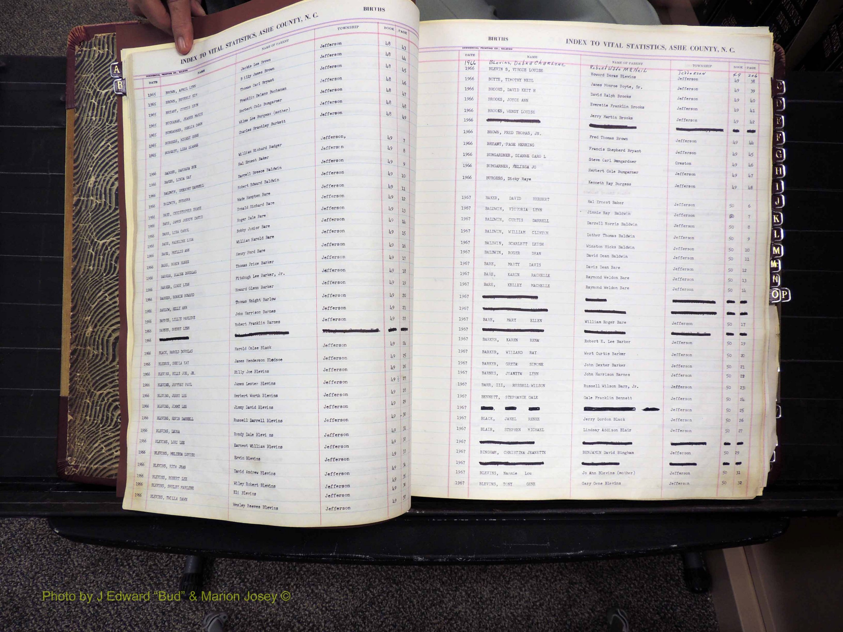 Ashe Co, NC, Births, 1947-1997 (121).JPG