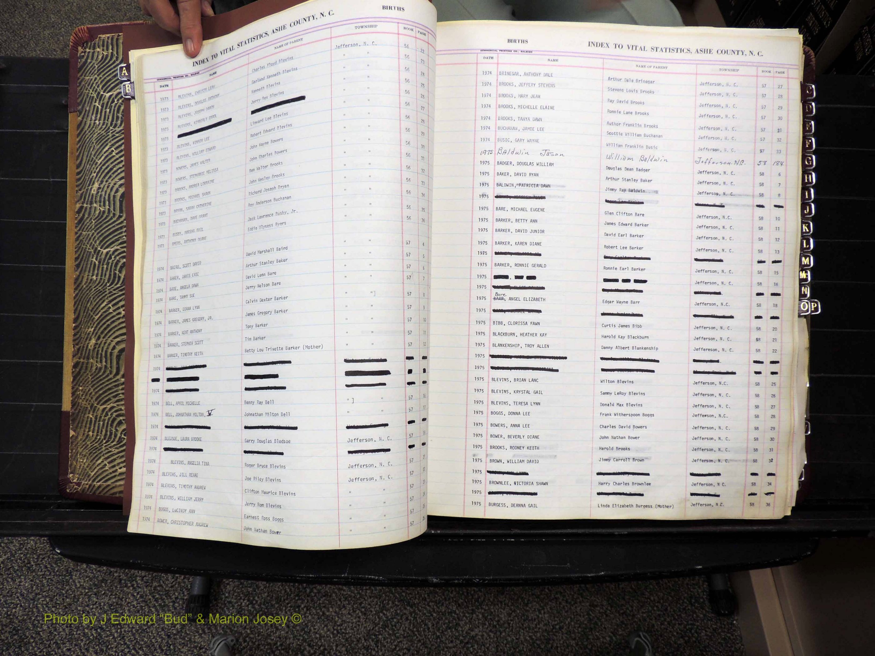 Ashe Co, NC, Births, 1947-1997 (125).JPG