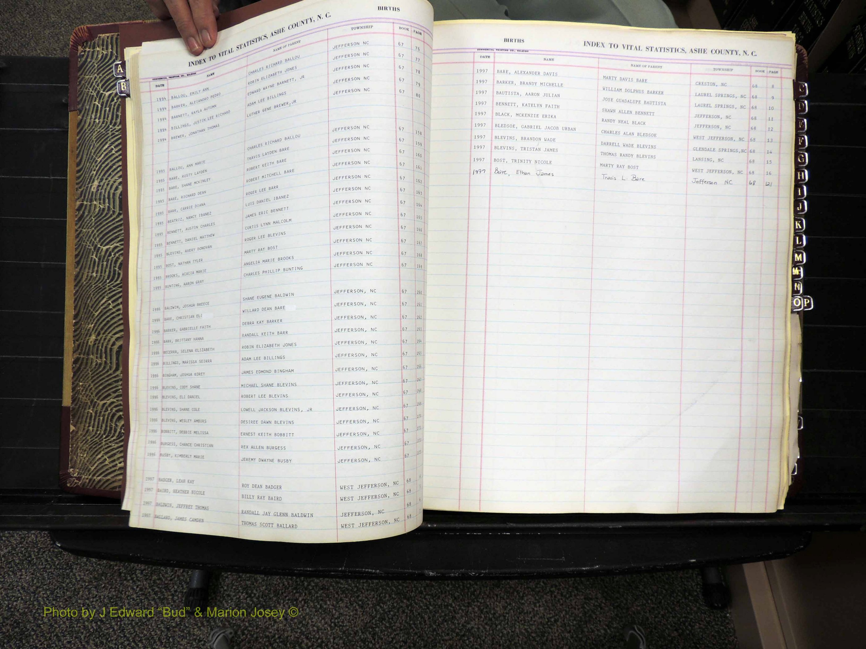 Ashe Co, NC, Births, 1947-1997 (130).JPG