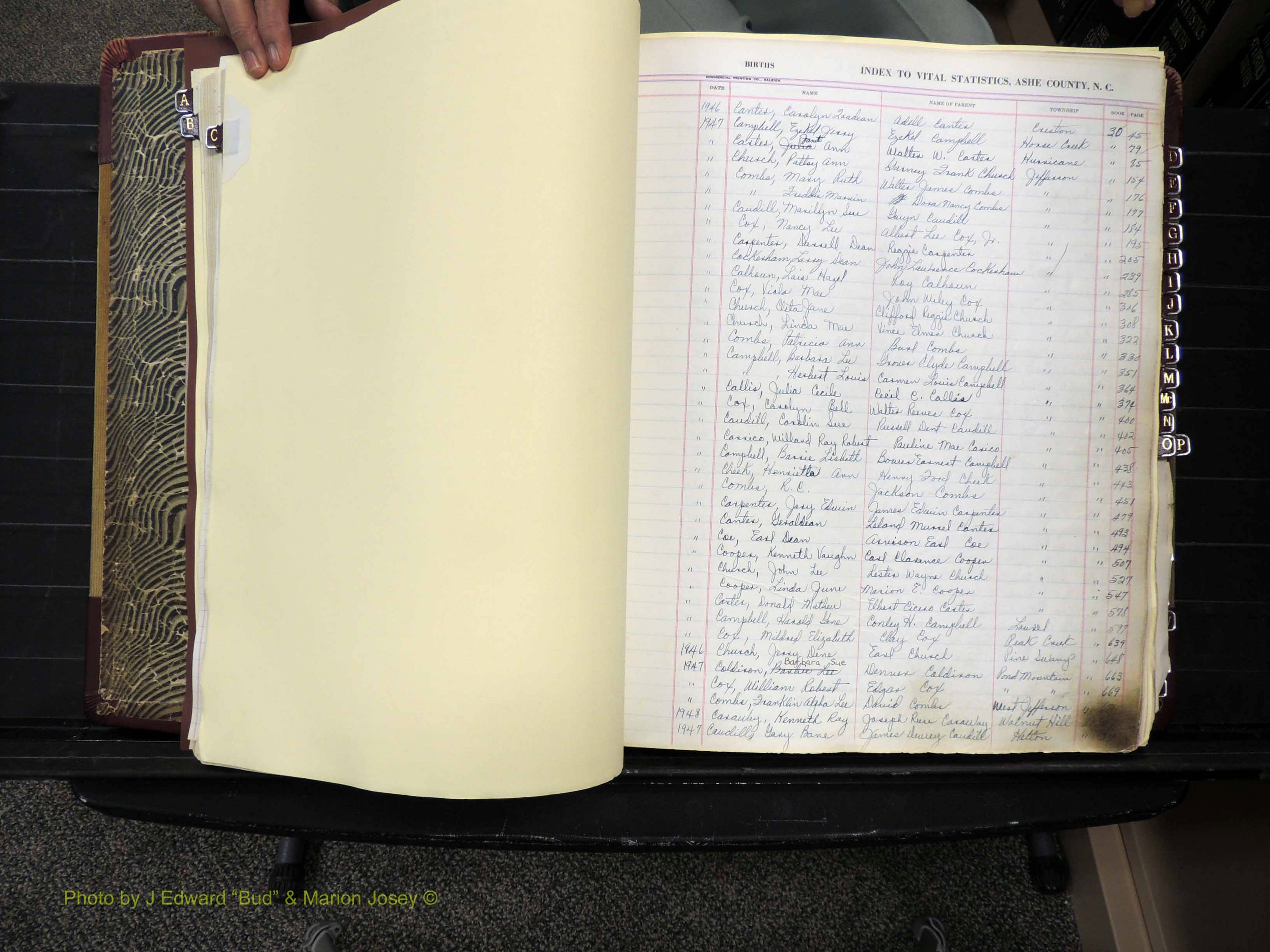 Ashe Co, NC, Births, 1947-1997 (131).JPG