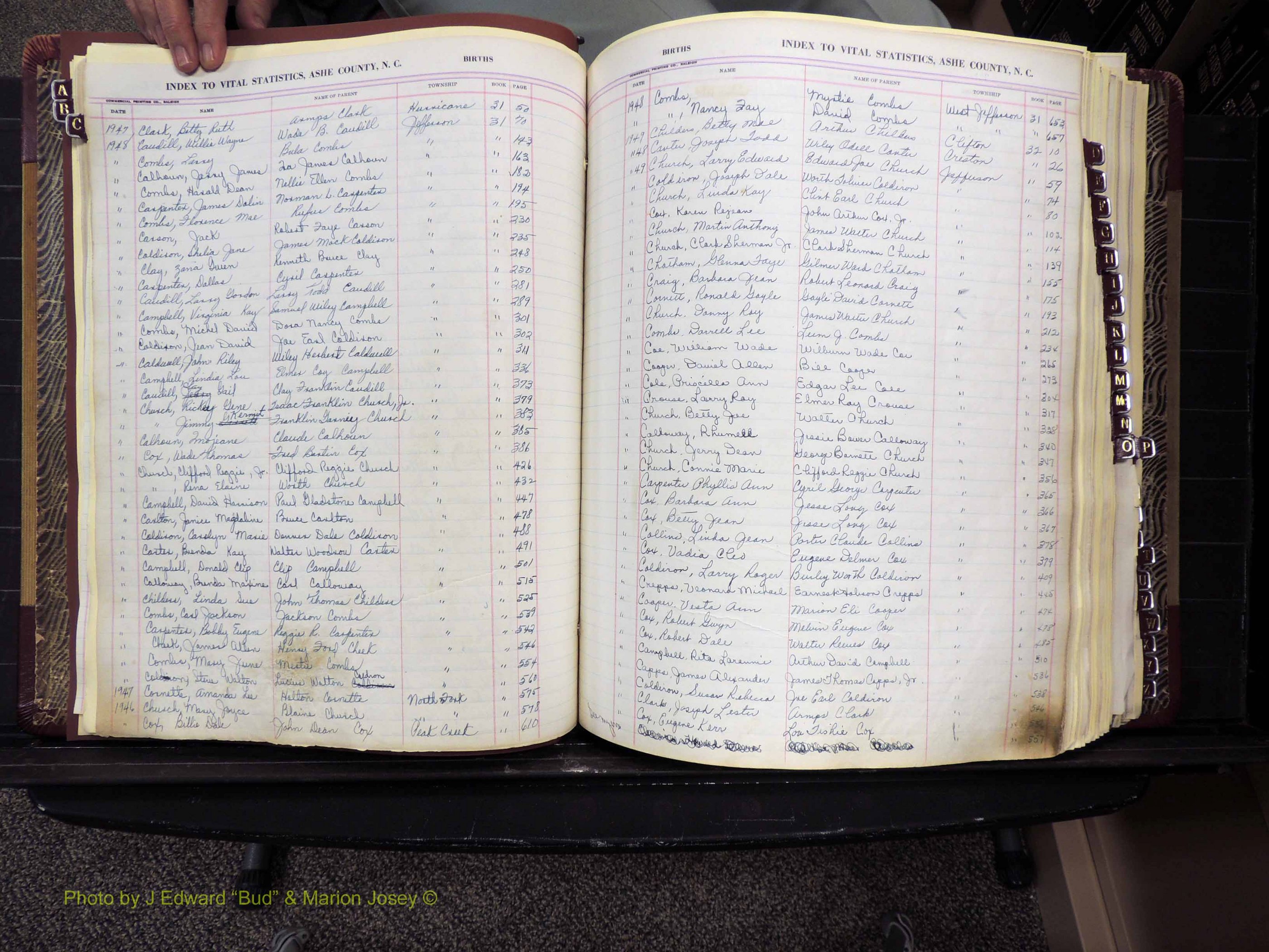 Ashe Co, NC, Births, 1947-1997 (132).JPG