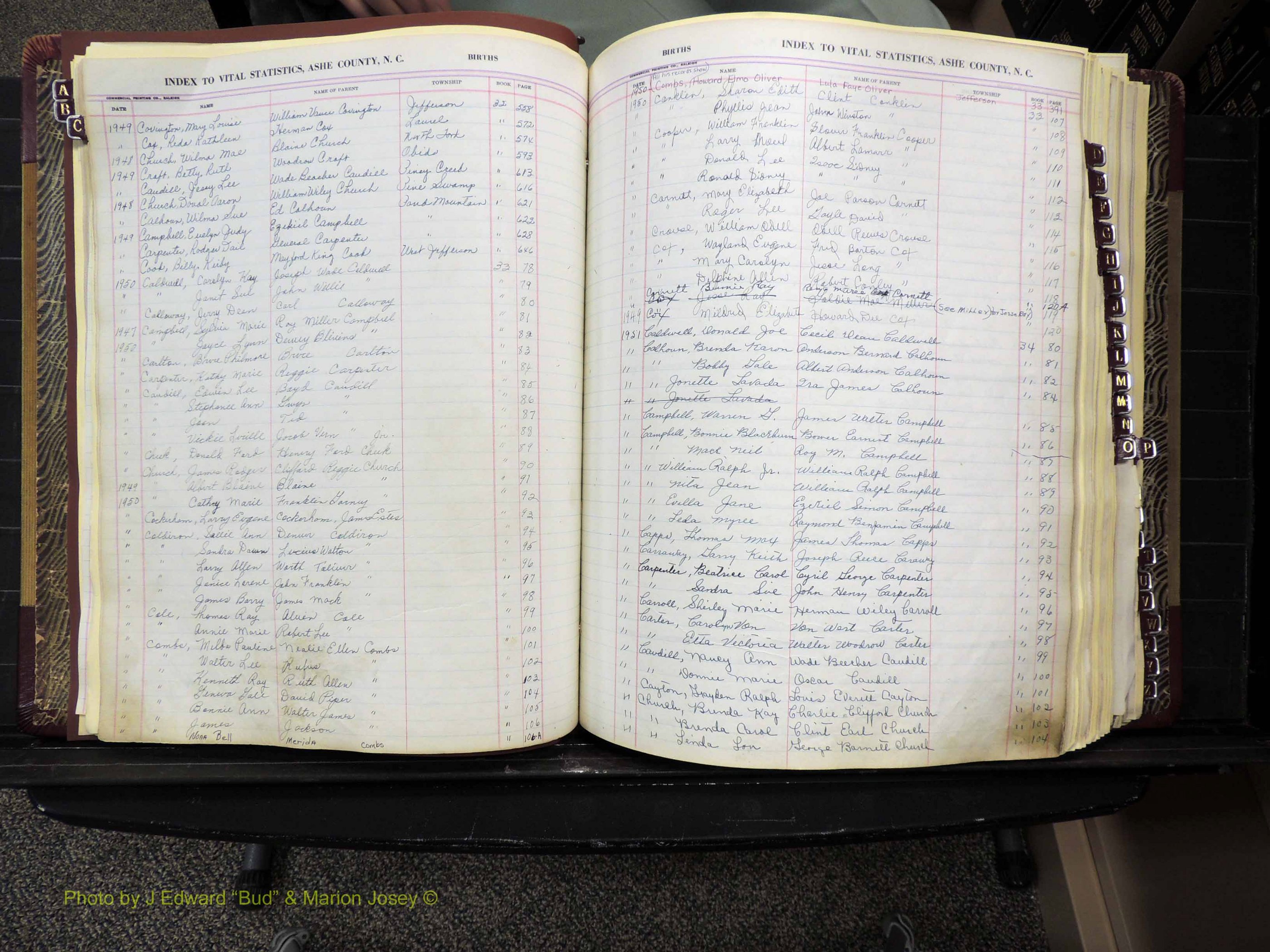 Ashe Co, NC, Births, 1947-1997 (133).JPG