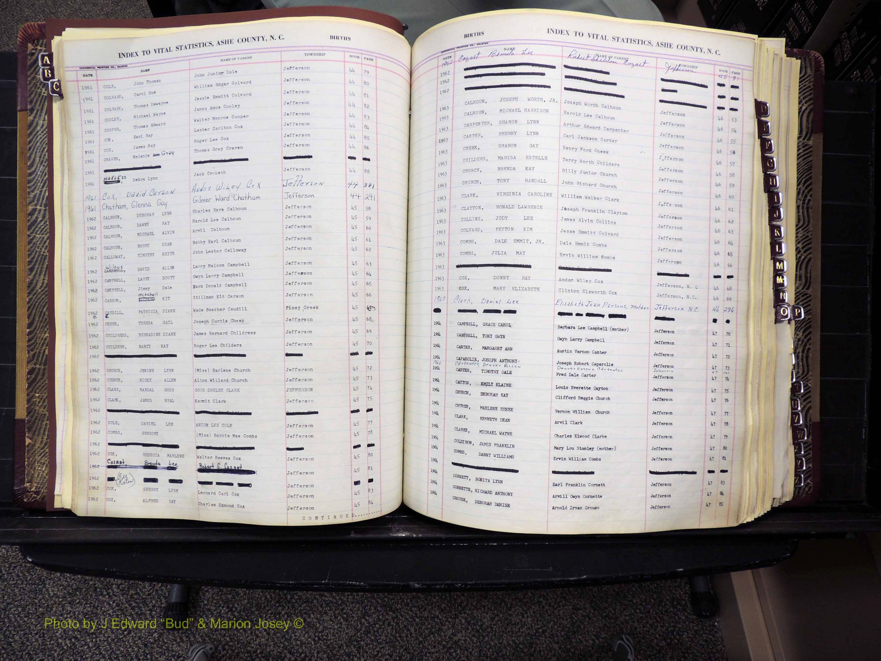 Ashe Co, NC, Births, 1947-1997 (138).JPG