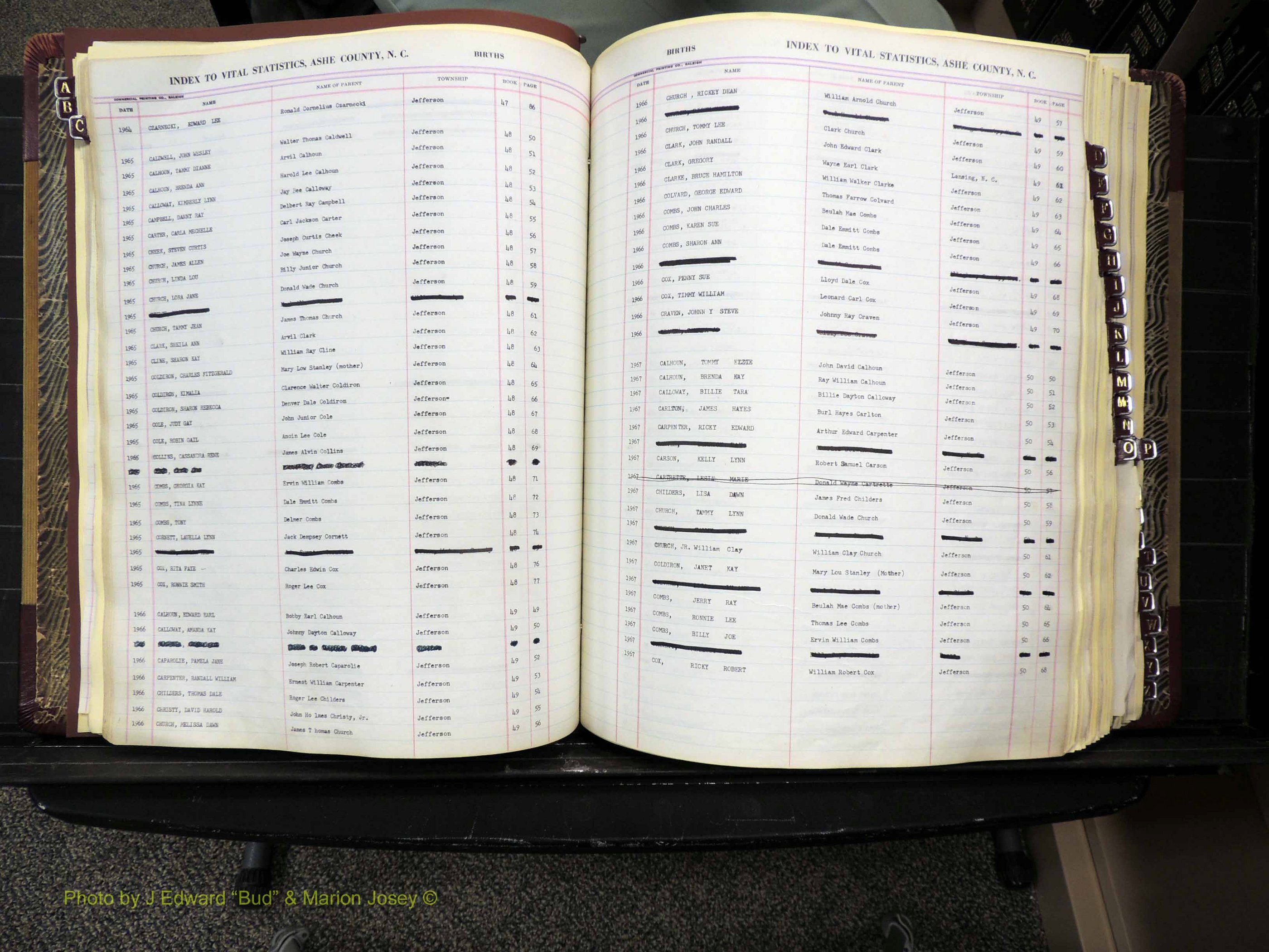 Ashe Co, NC, Births, 1947-1997 (139).JPG