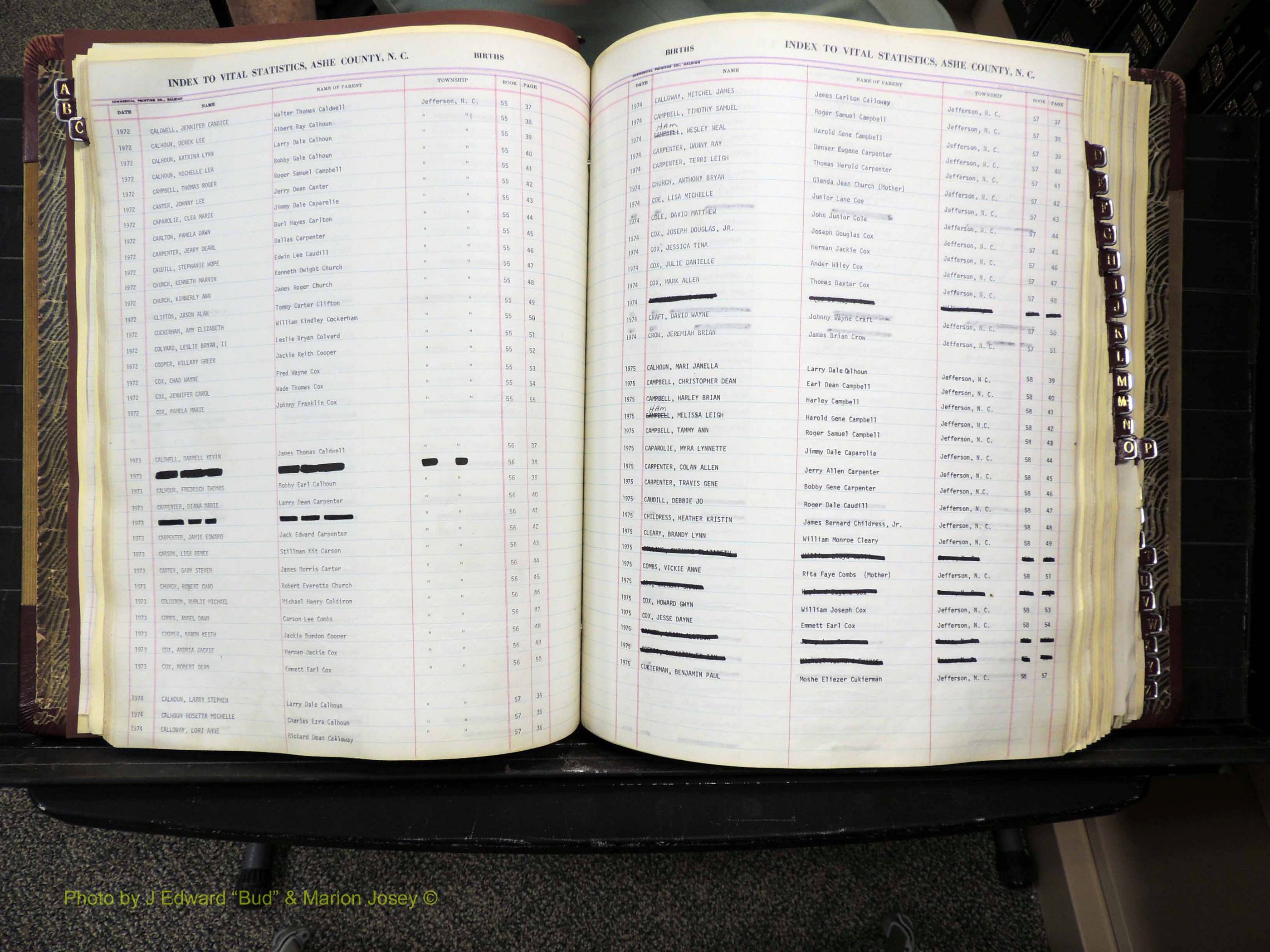 Ashe Co, NC, Births, 1947-1997 (141).JPG