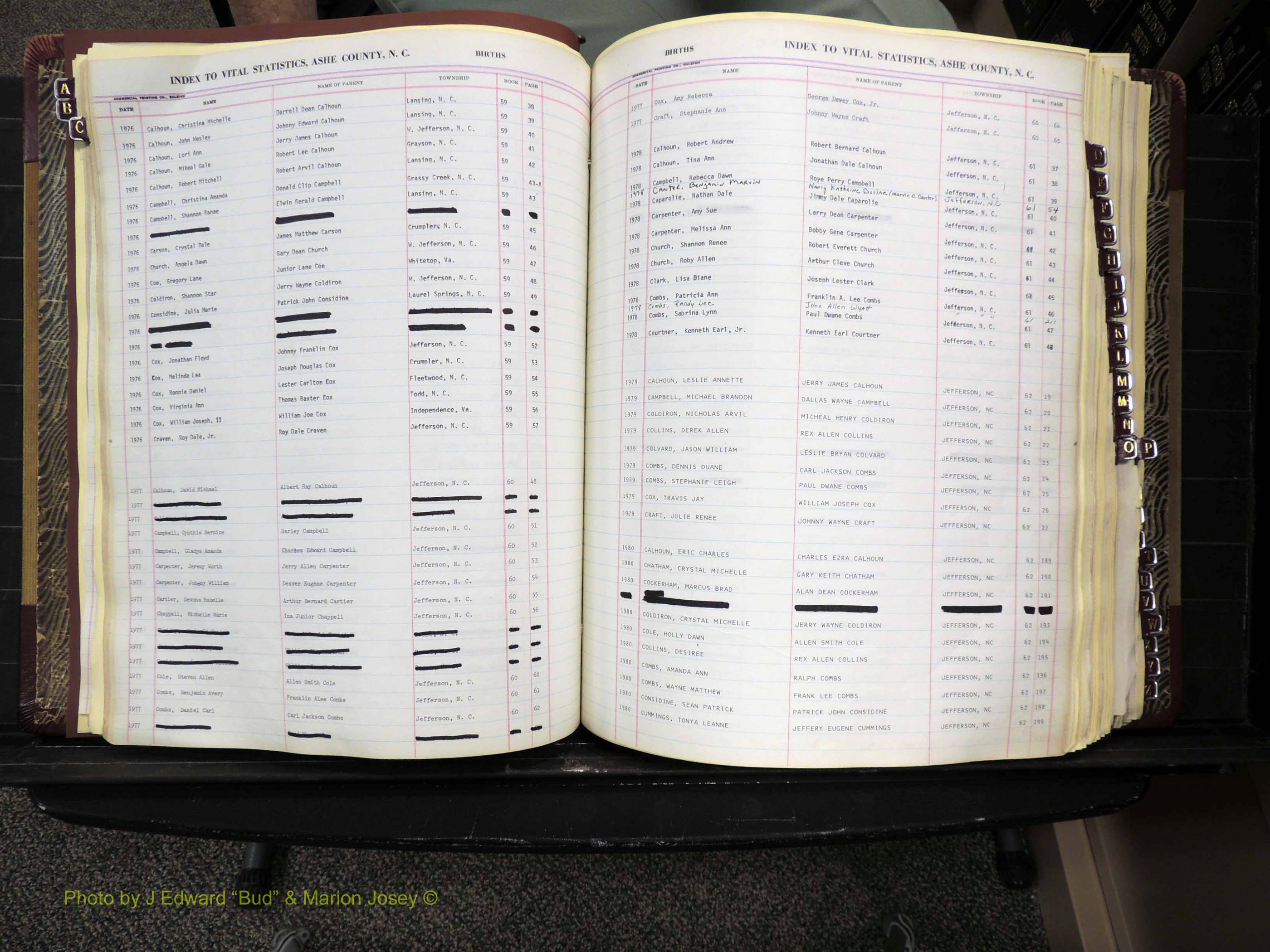 Ashe Co, NC, Births, 1947-1997 (142).JPG