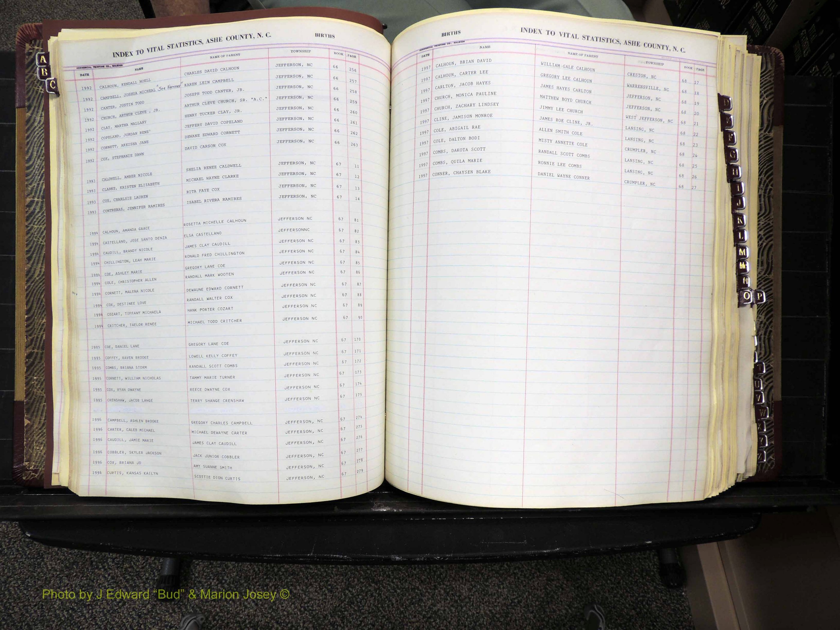 Ashe Co, NC, Births, 1947-1997 (144).JPG