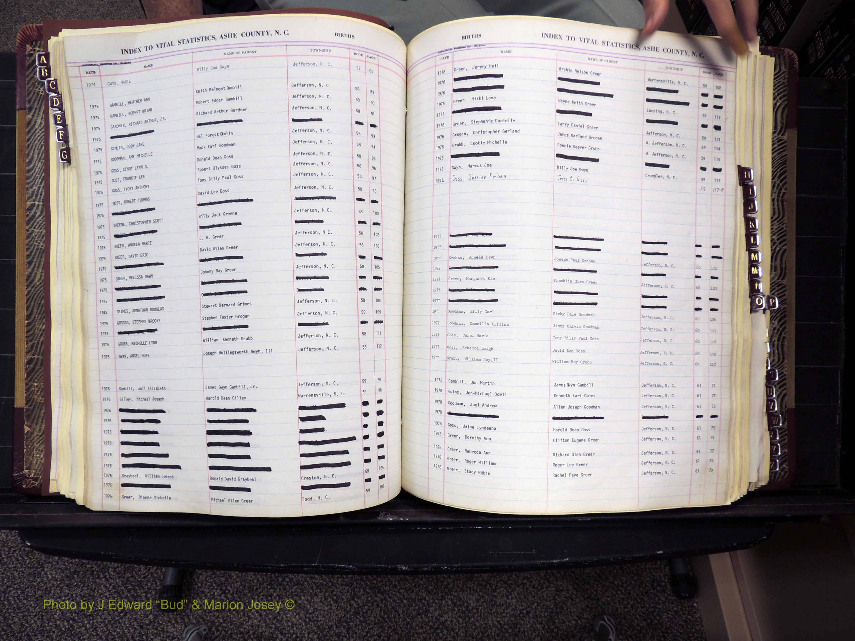 Ashe Co, NC, Births, 1947-1997 (179).JPG